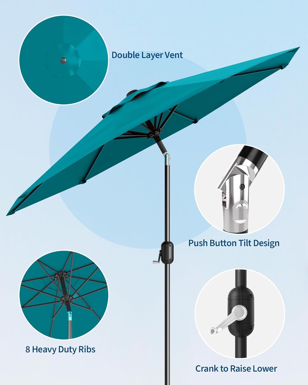 Qeetex PATIO-PPGYWMH Umbrellas-2 - View #6