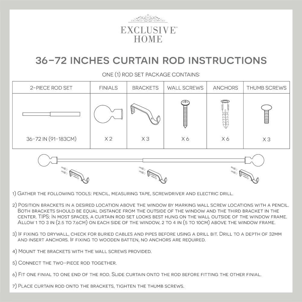 Exclusive Home ER1013-06 3672 Curtain-Rods - View #5