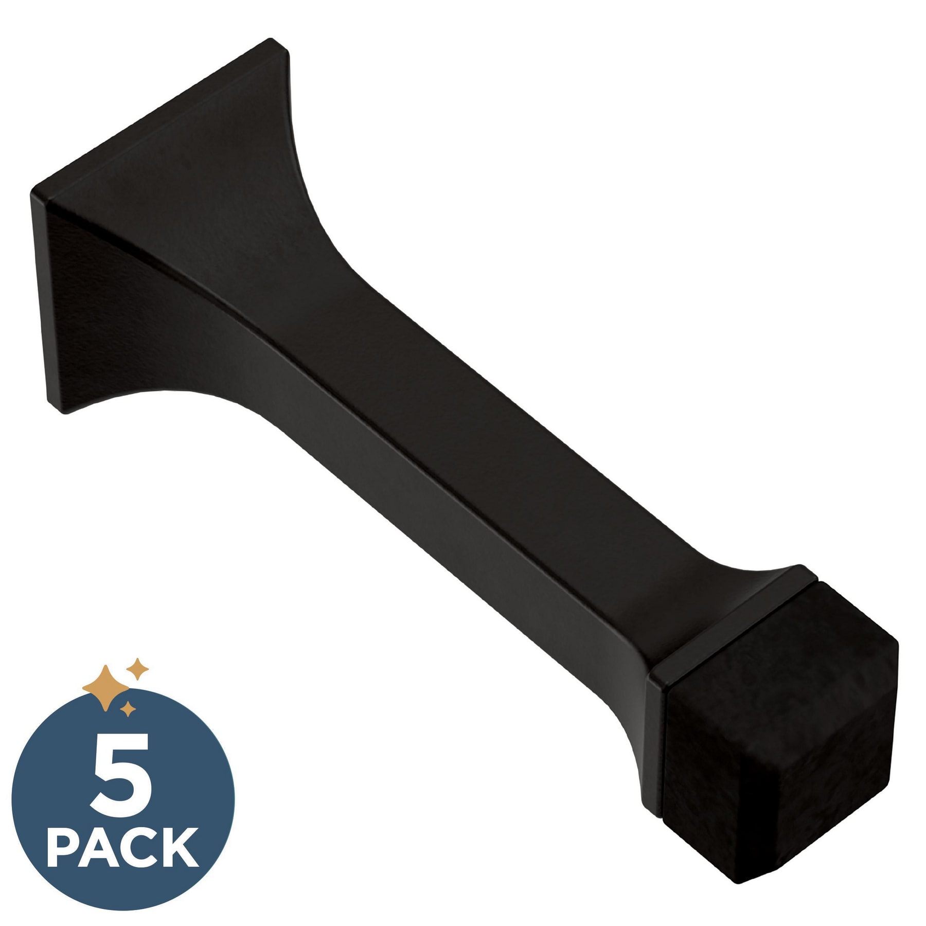 Franklin Brass B47252K-FB-C 3-in Black Rigid Door Stop 5 -Pack
