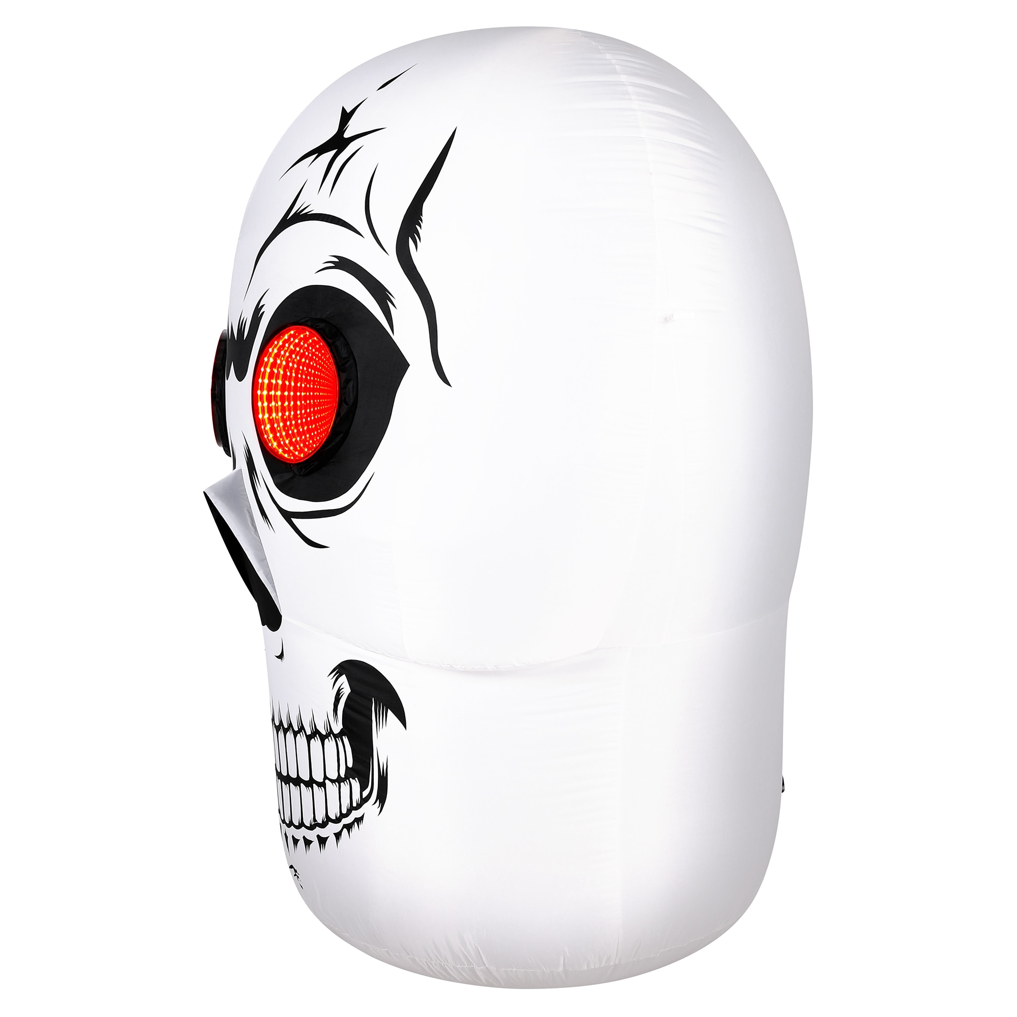 60-Inch Multicolor Inflatable Skull with Red LED Eyes