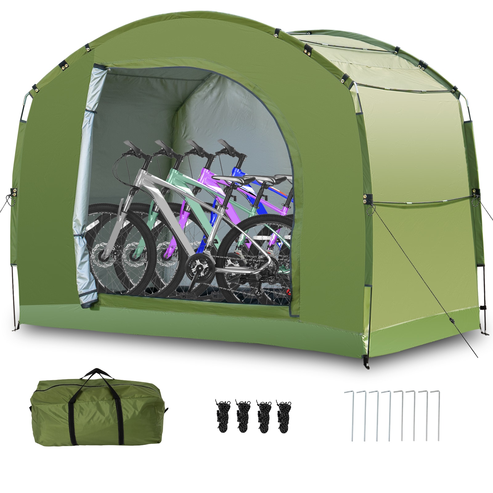 Esazn SOZXCPJ-SDZP-S-GE 7.2-ft x 4.9-ft Canopy Storage Shelter