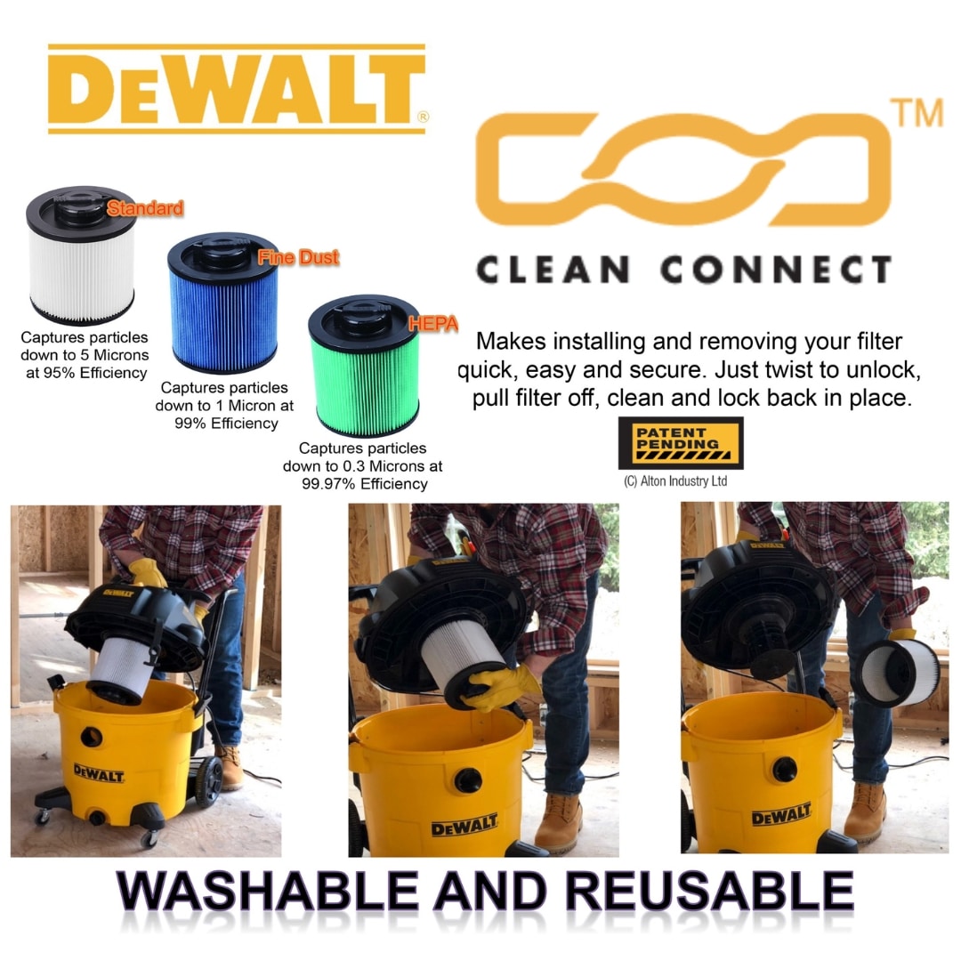 DEWALT Reusable Large Wet Dry Shop Vacuum Cartridge Filter in the