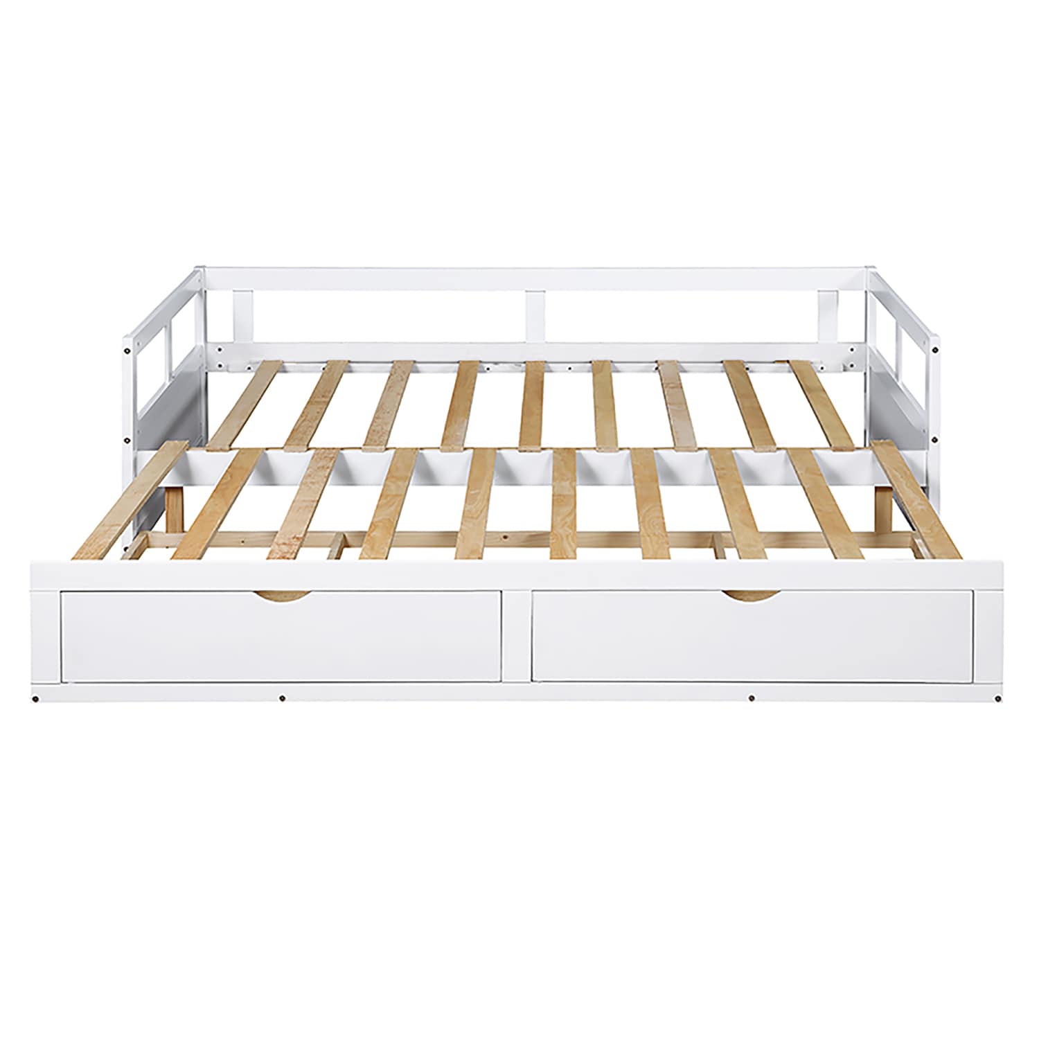 Qualler LUFU4973K White Twin Wood Daybed Bed
