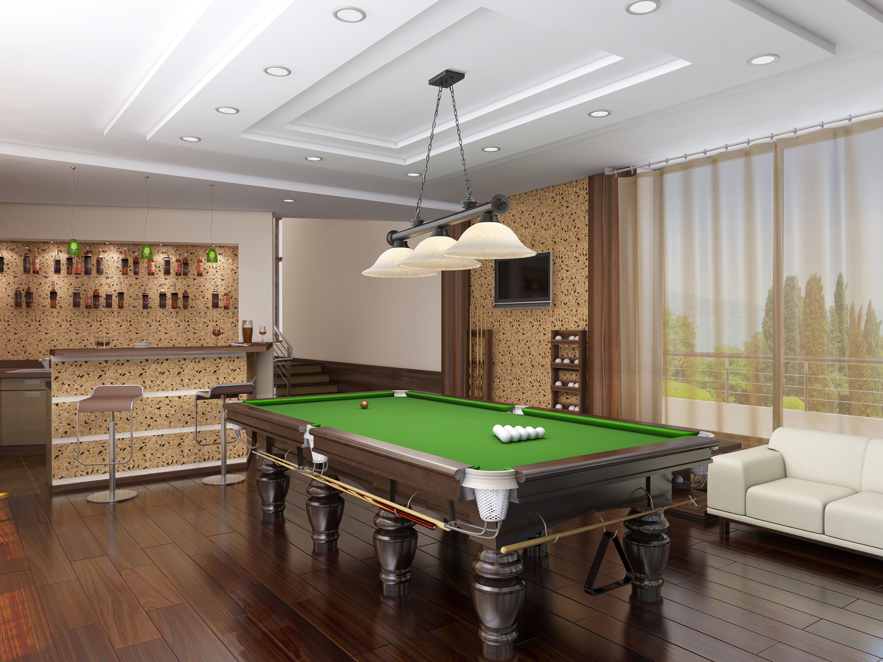 Z-Lite 2306-3BP-WM16 Pool-Table-Lighting - View #6