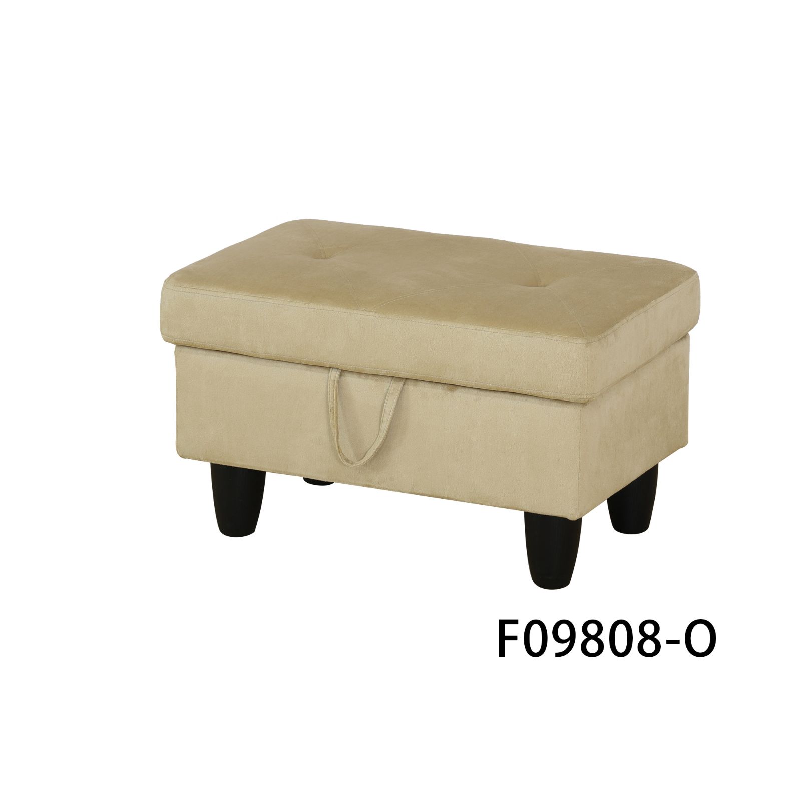 Siavonce XH808-O Modern Beige Flannel Storage Ottoman