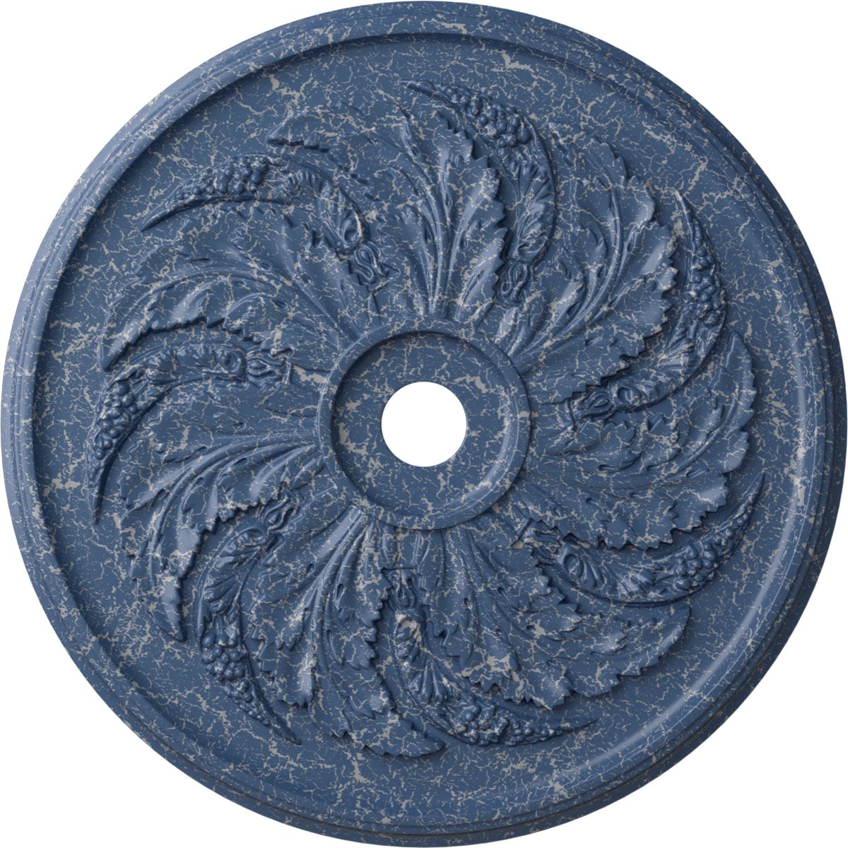 Ekena Millwork CM42SKAMC Sellek 42.125-in W x 42.125-in L Painted Americana Crackle Polyurethane Whole Ceiling Medallion