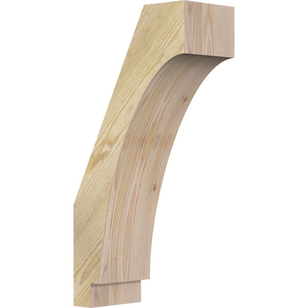 Ekena Millwork BRC06X12X24IMP00RDF 6-in x 12-in x 24-in Douglas Fir Unfinished Wood Imperial Rough Sawn Knee Brace