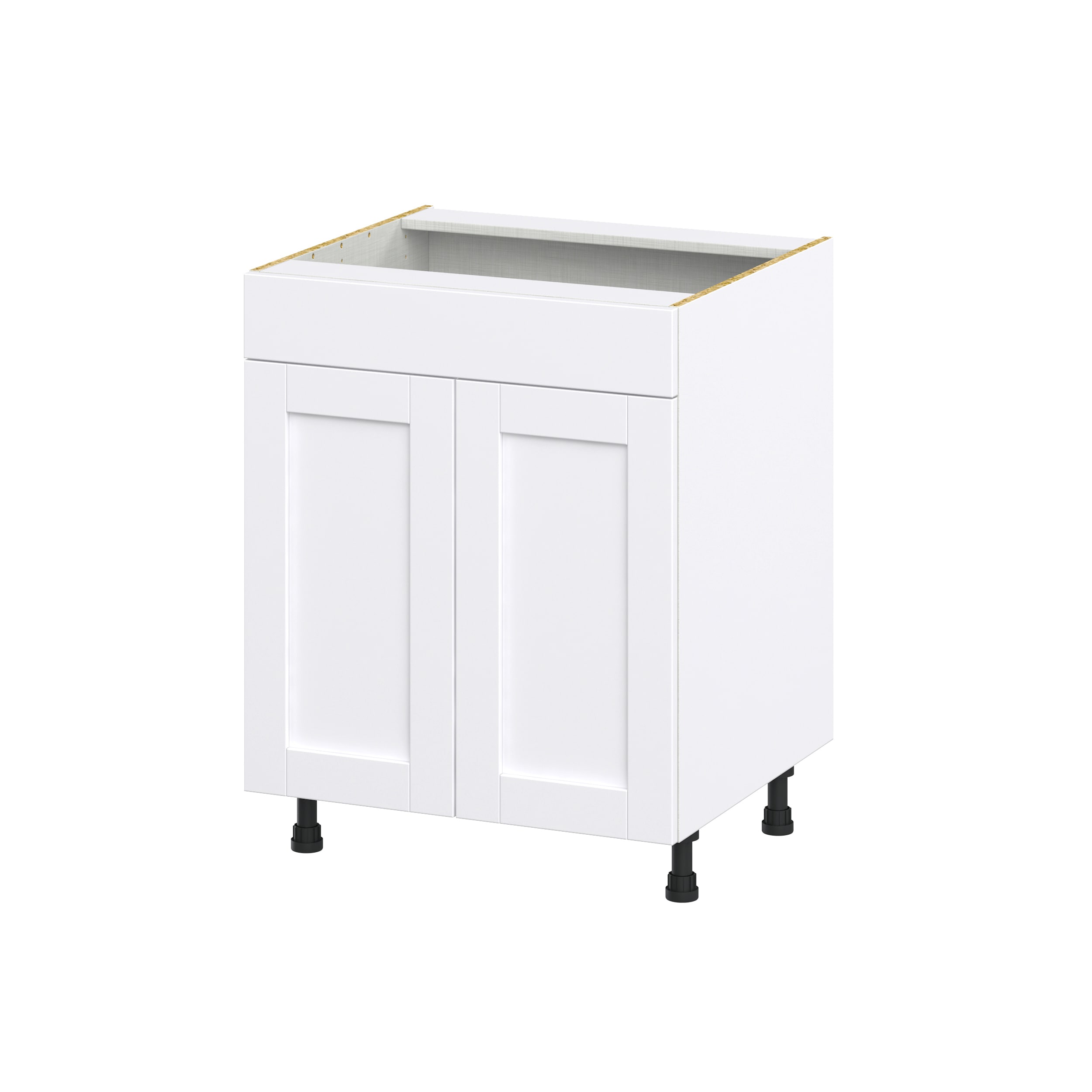 Hugo&Borg DSSB27FF-RM Rosemont 27-in W x 34.5-in H x 24-in D Glacier White Sink Base Fully assembled Cabinet (Recessed Panel Shaker)