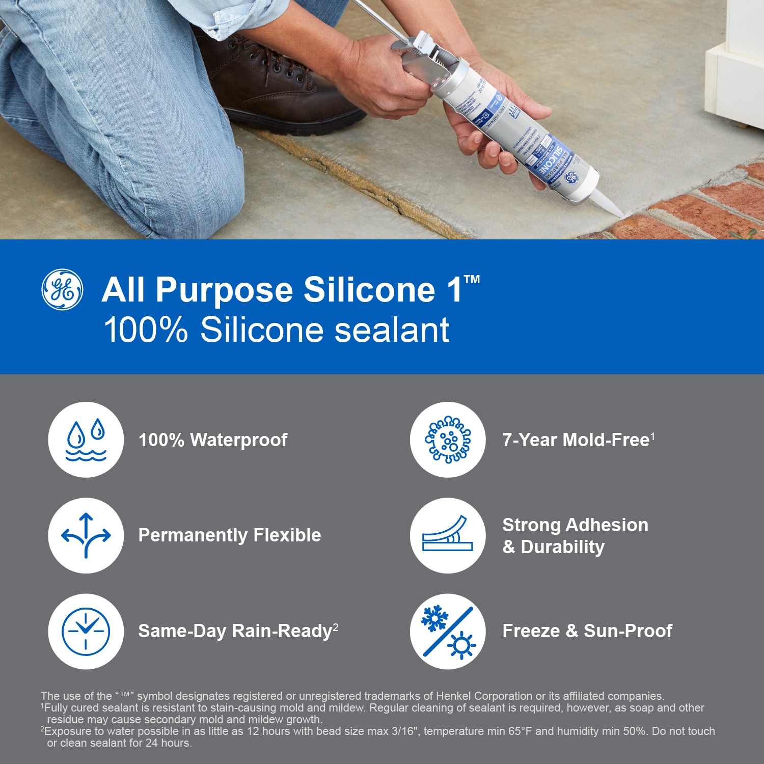 GE Silicone 1 All Purpose, Windows, Doors, Exteriors 10.1-oz Clear Silicone  Caulk in the Caulk department at