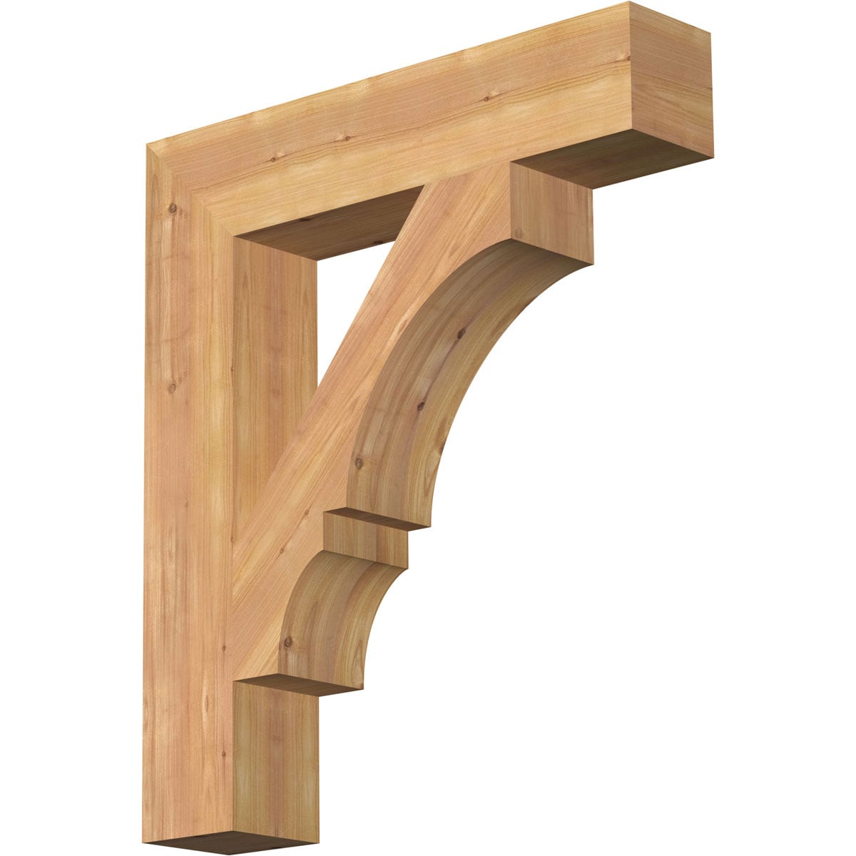 Ekena Millwork BKT06X28X32BOA05SWR Balboa block smooth 5-1/2-in x 28-in x 32-in Western red cedar Brown Wood Standard bracket