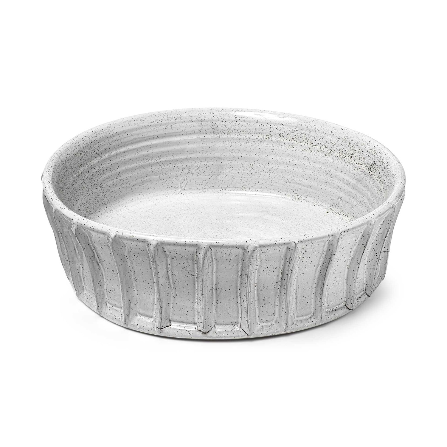 HomeRoots 4000380396 4.3-in x 16-in White Round Serving Tray