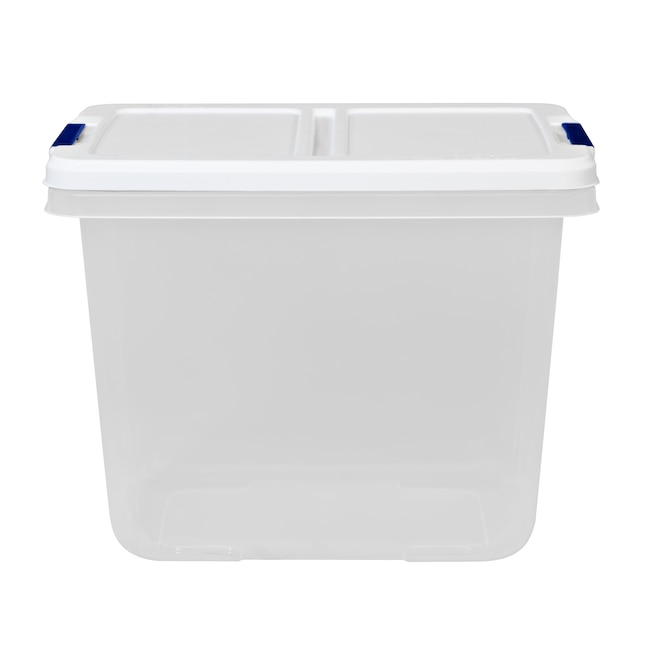 Hefty Medium 7.25-Gallons (29-Quart) Clear Base with White Lid