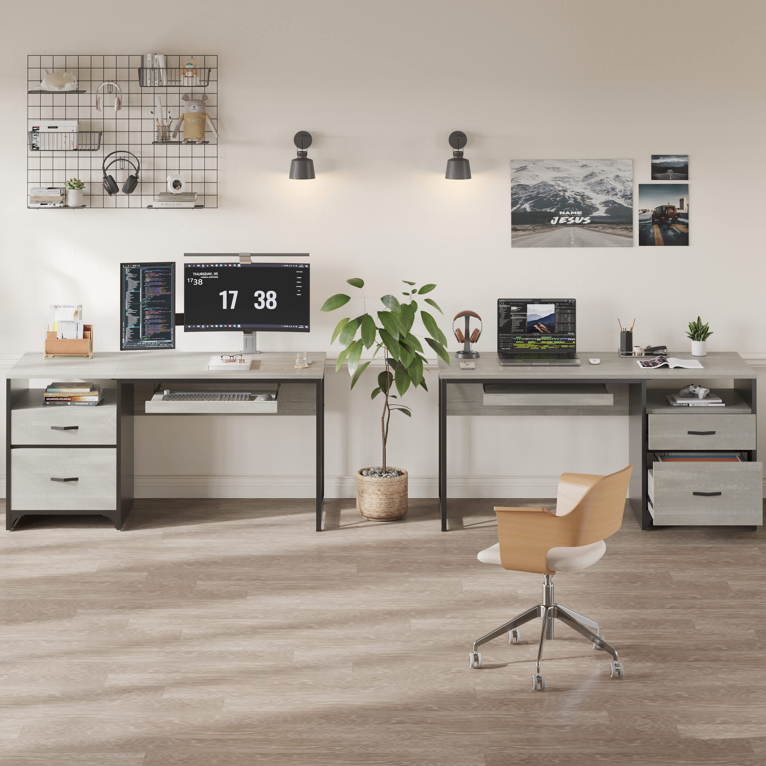 Bestier LOW-H105614C-WHTW desks - View #8