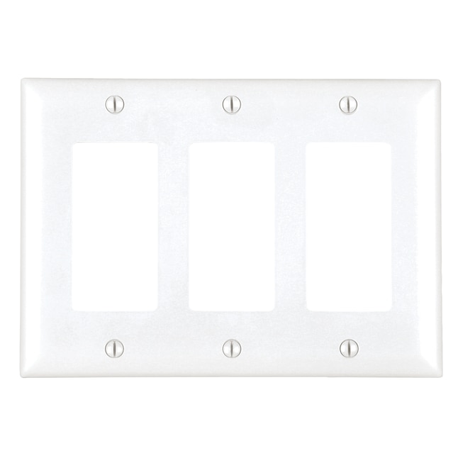 Pass Seymour Legrand 3 Gang Midsize Decorator Wall Plate White In The Plates Department At Com - What Is A Decora Wall Plate