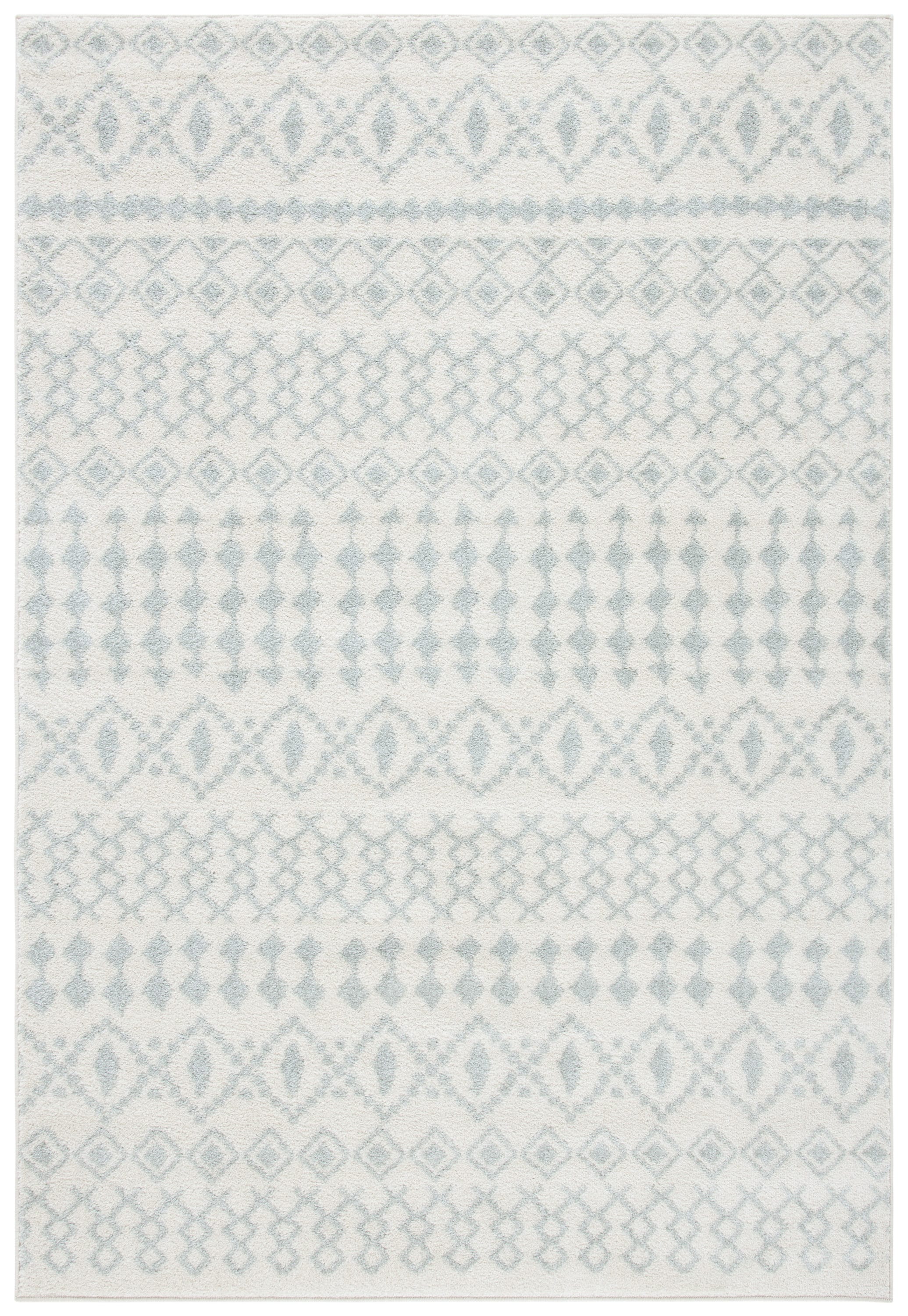 Safavieh TUL240E-5 Tulum Astra 5 x 8 (ft) Loomed Polypropylene Ivory/Light Gray Rectangular Indoor Geometric Bohemian/Eclectic Area rug