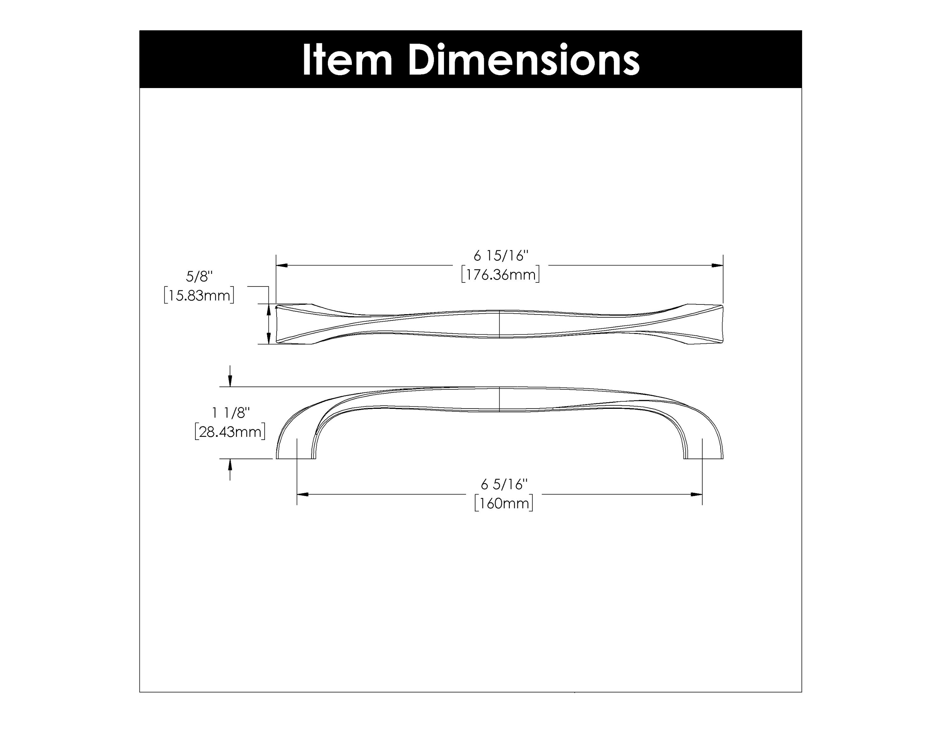 Hickory Hardware Studio 6-5/16-in Center to Center Polished Nickel