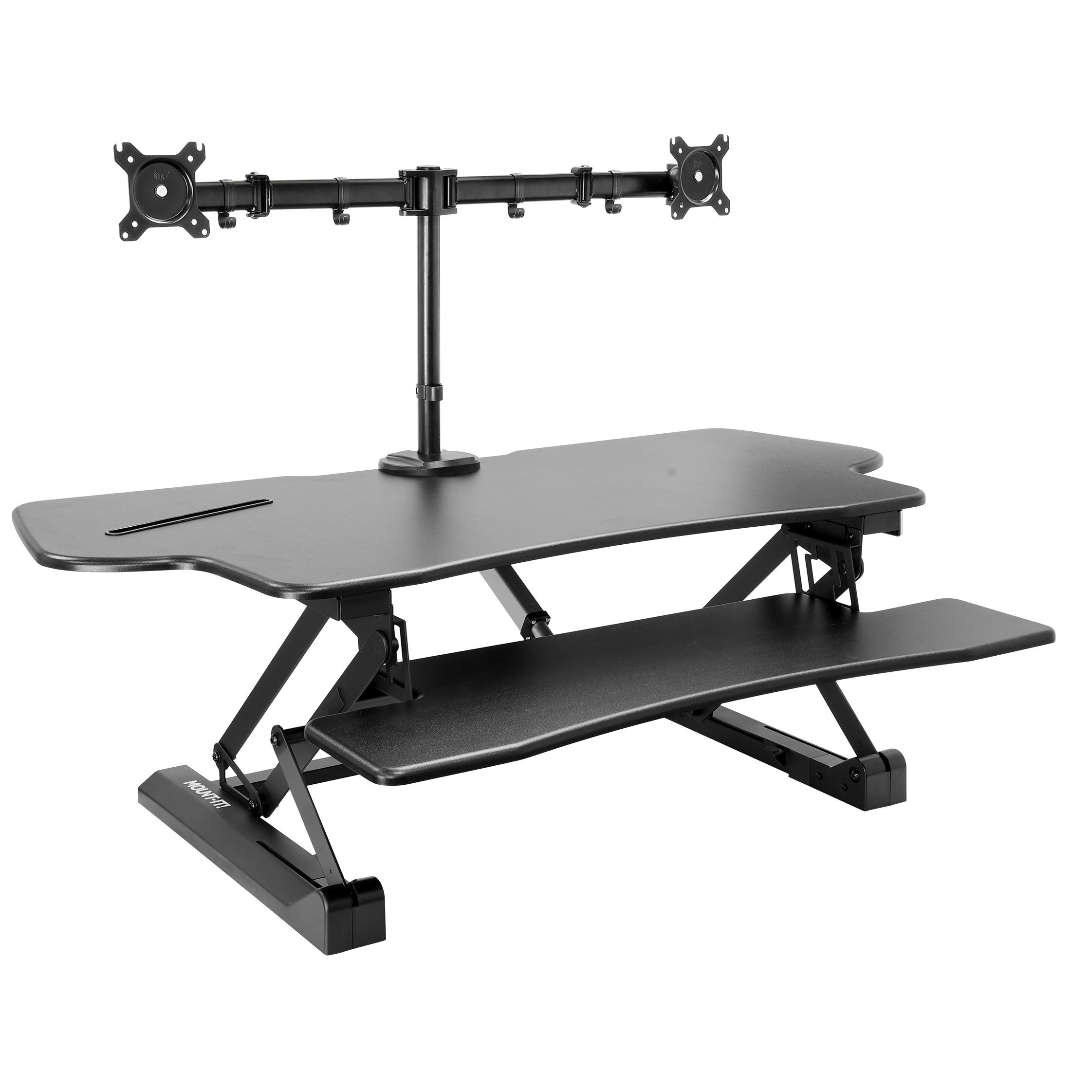 Mount-It! MI-8054 Mi-8054 Large Electric Sit-stand Desk Converter with Dual Monitor Mount