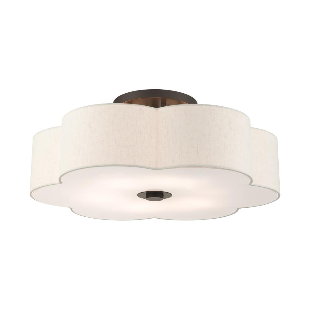 Solstice English Bronze 6-Light Indoor/Outdoor Semi-Flush Mount