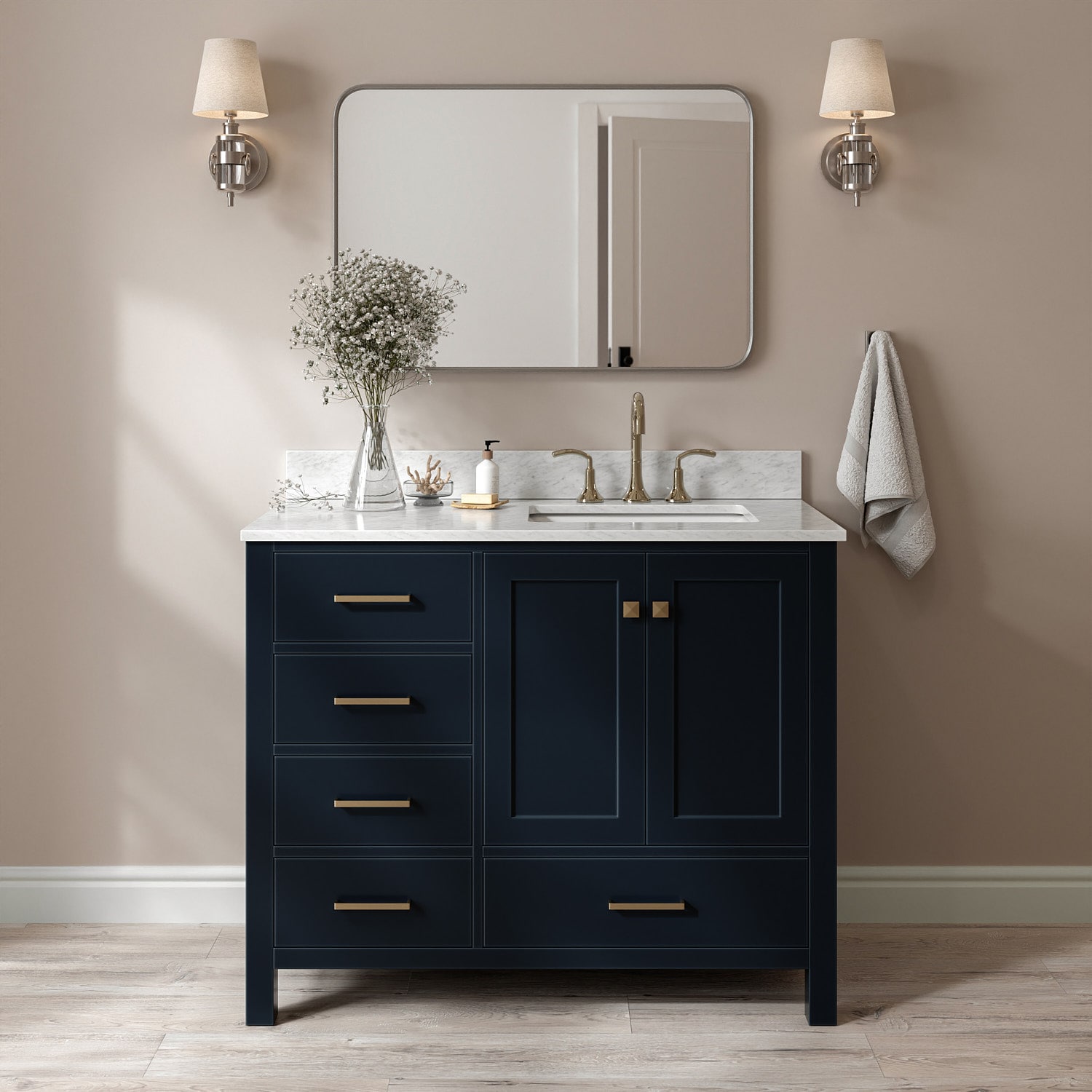 allen + roth Roveland 48-in Royal Navy Undermount Single Sink