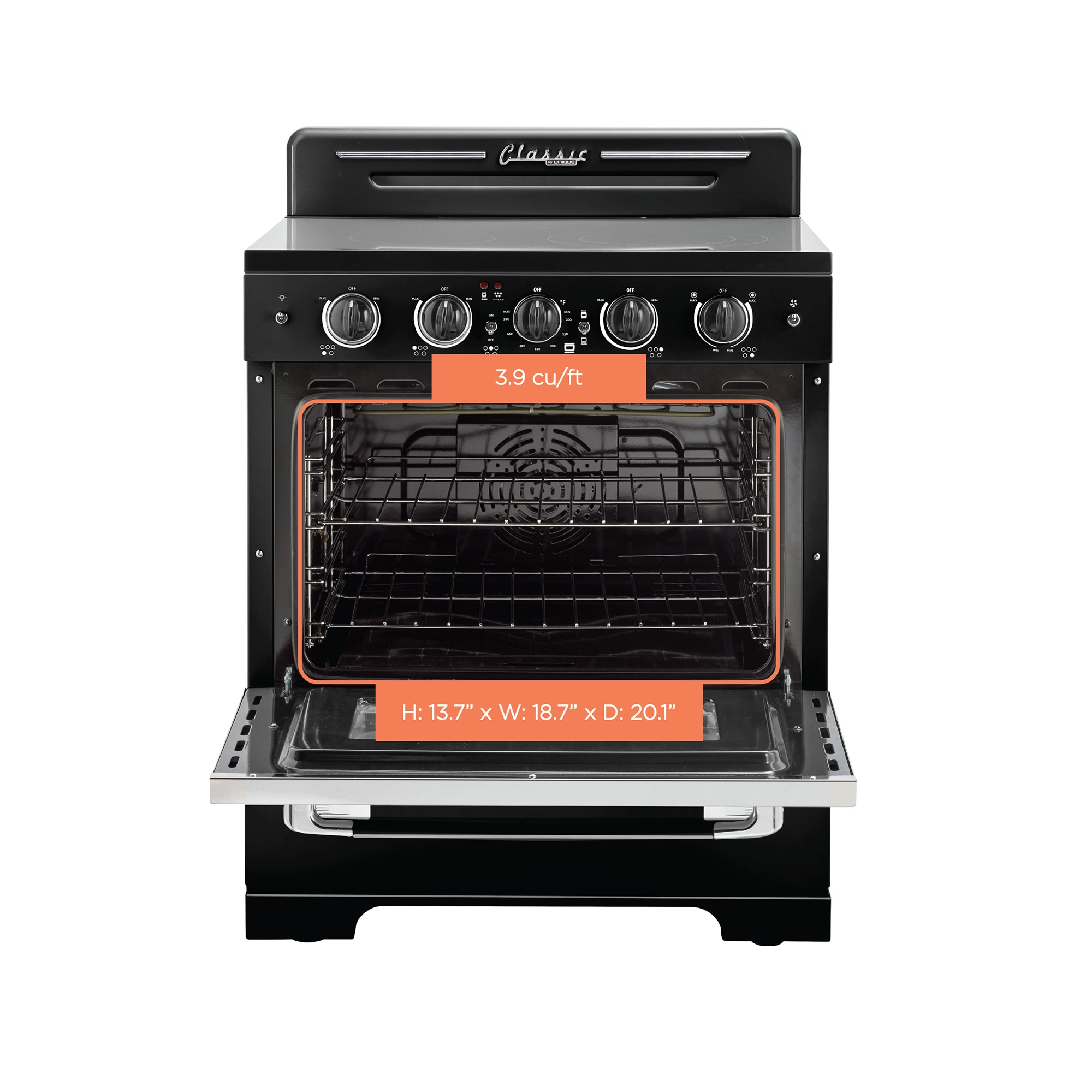 UNIQUE UGP-30CR EC B Freestanding-Electric-Ranges - View #9