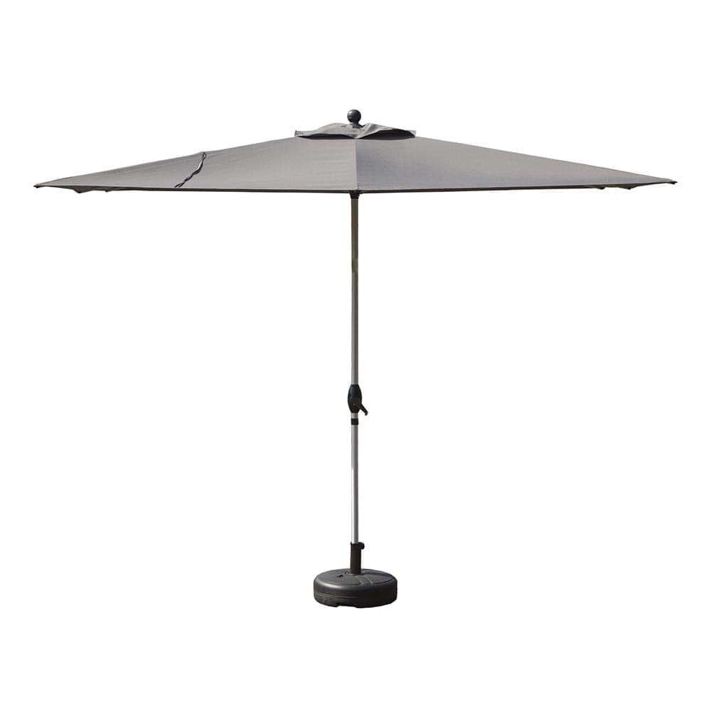 JUJABU ZJPATUMBRELLA-8 Grey 6.5x10in Rectangle Patio Umbrella with Crank Lift and Tilt Function Base not included
