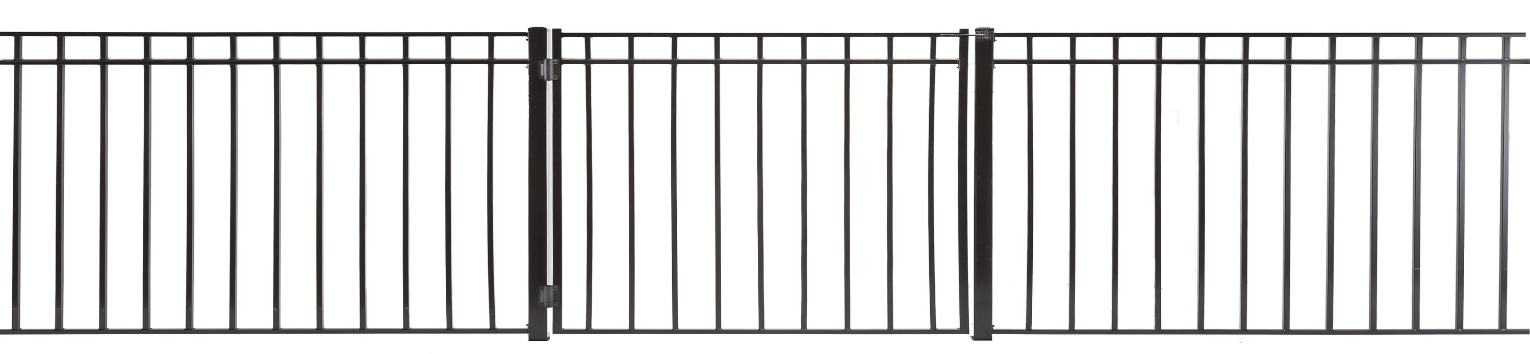 3-ft H x 3-ft W Powder Coated Vinyl-coated Steel Flat-top Decorative Walk-thru Fence Gate