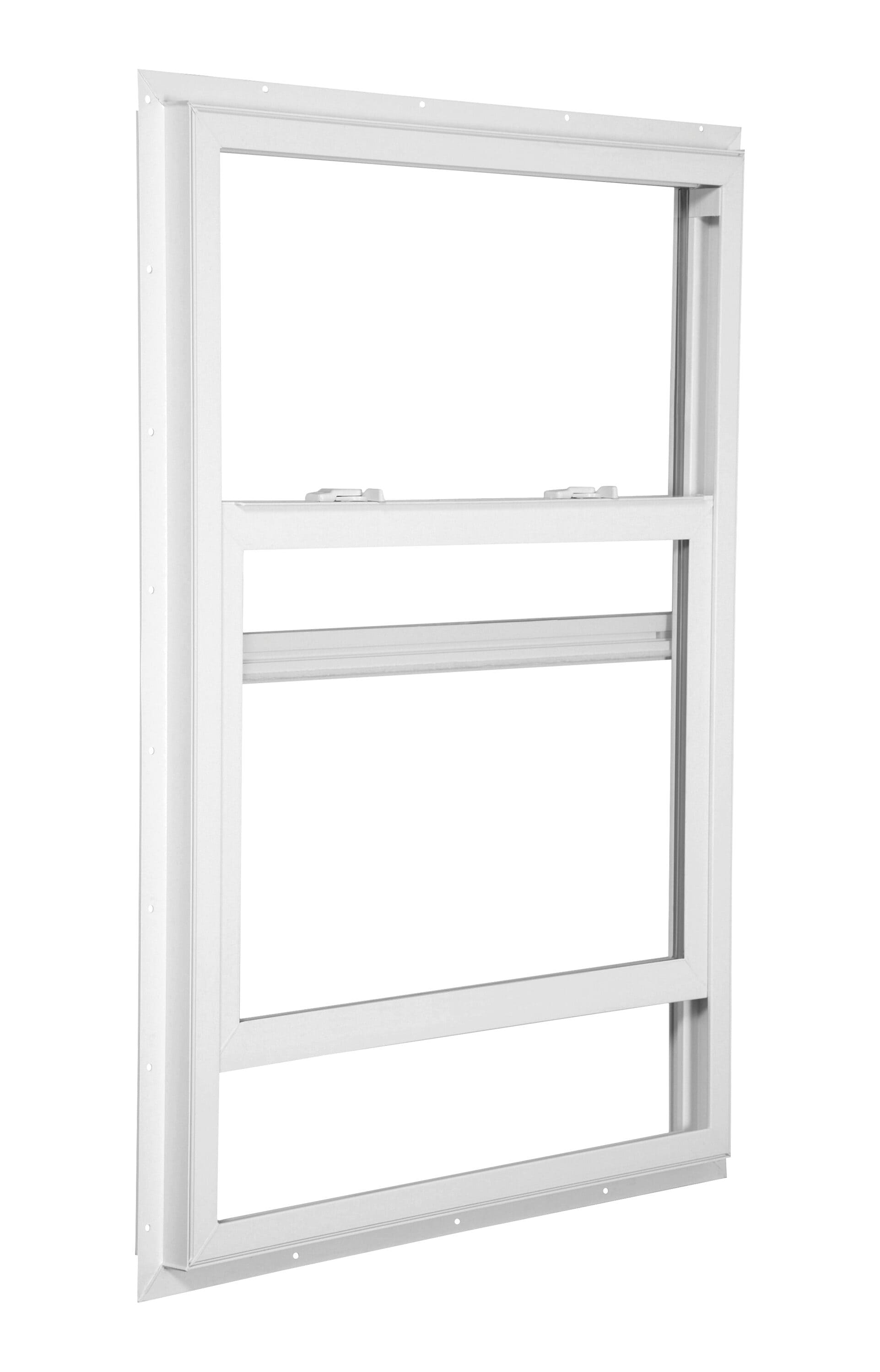RELIABILT 719801246769105SH 105 Series 31-1/2-in x 71-1/2-in White Exterior Vinyl New construction Single Hung Window Low-E argon Double Pane Glass (Half Screen Included)