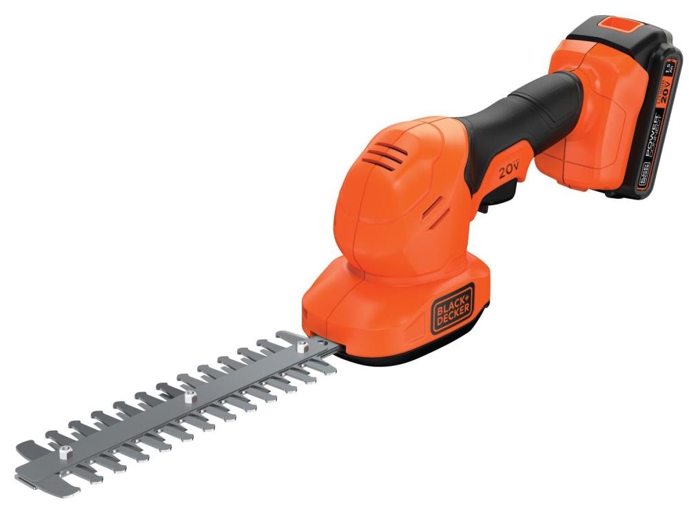 BLACK+DECKER 20-Volt Max 8-in Dual Cordless Electric Hedge Trimmer 1.5 Ah (Battery Included)