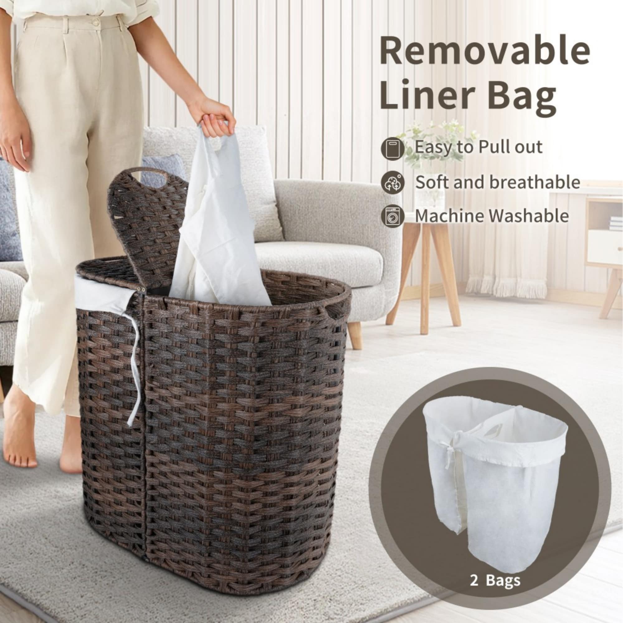 PAIHOME LS-XYL-TT-3P Hamper-Baskets - View #3