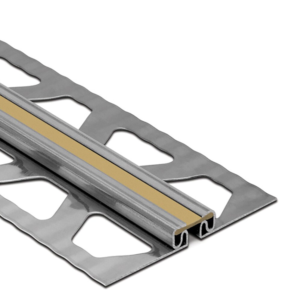 Schluter Systems EKSB25HB Dilex-EKSB 0.094-in W x 98.5-in L Light beige Steel Movement joint Tile Edge Trim