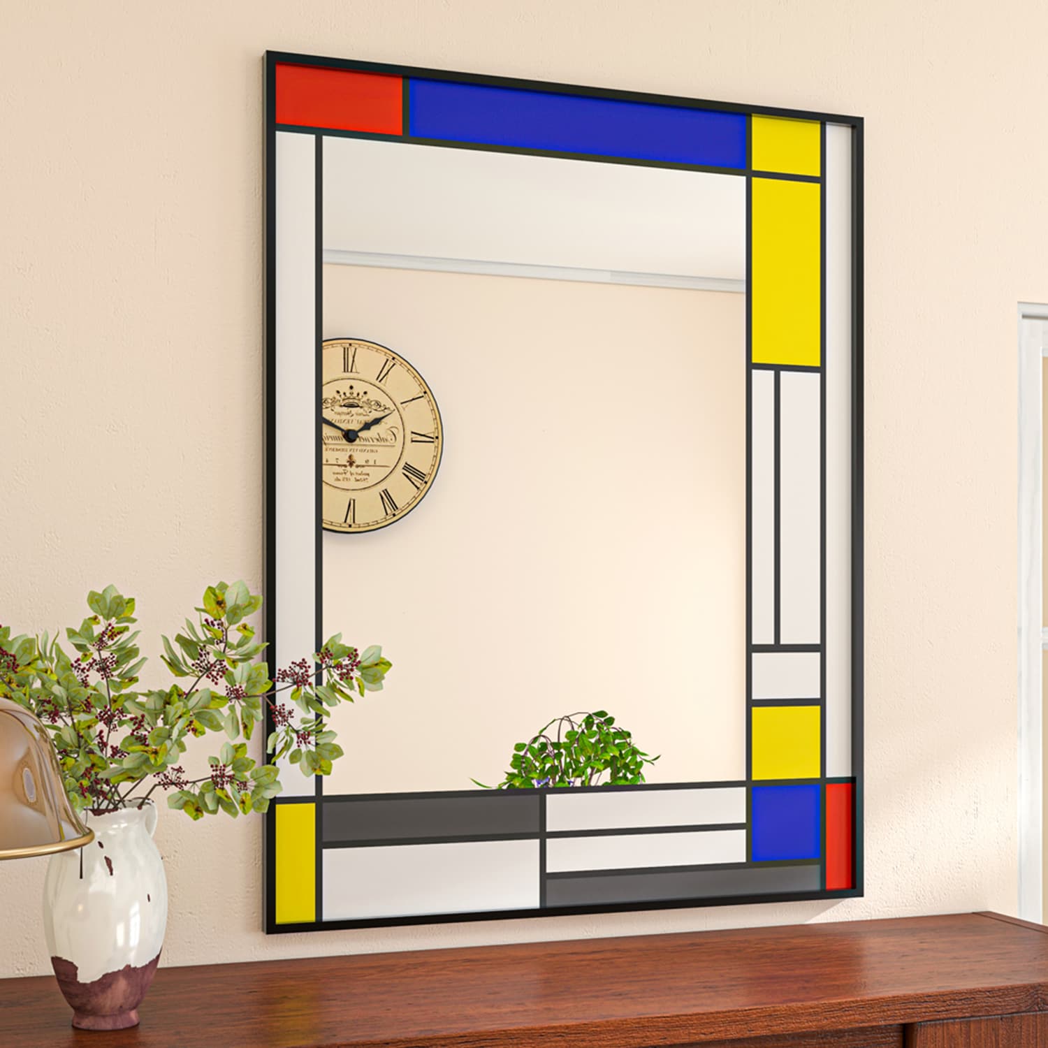 waterpar WPLO-2369 28-Inches x 36-Inches Polished Rectangle Bathroom Vanity Mirror ( Multi-color )