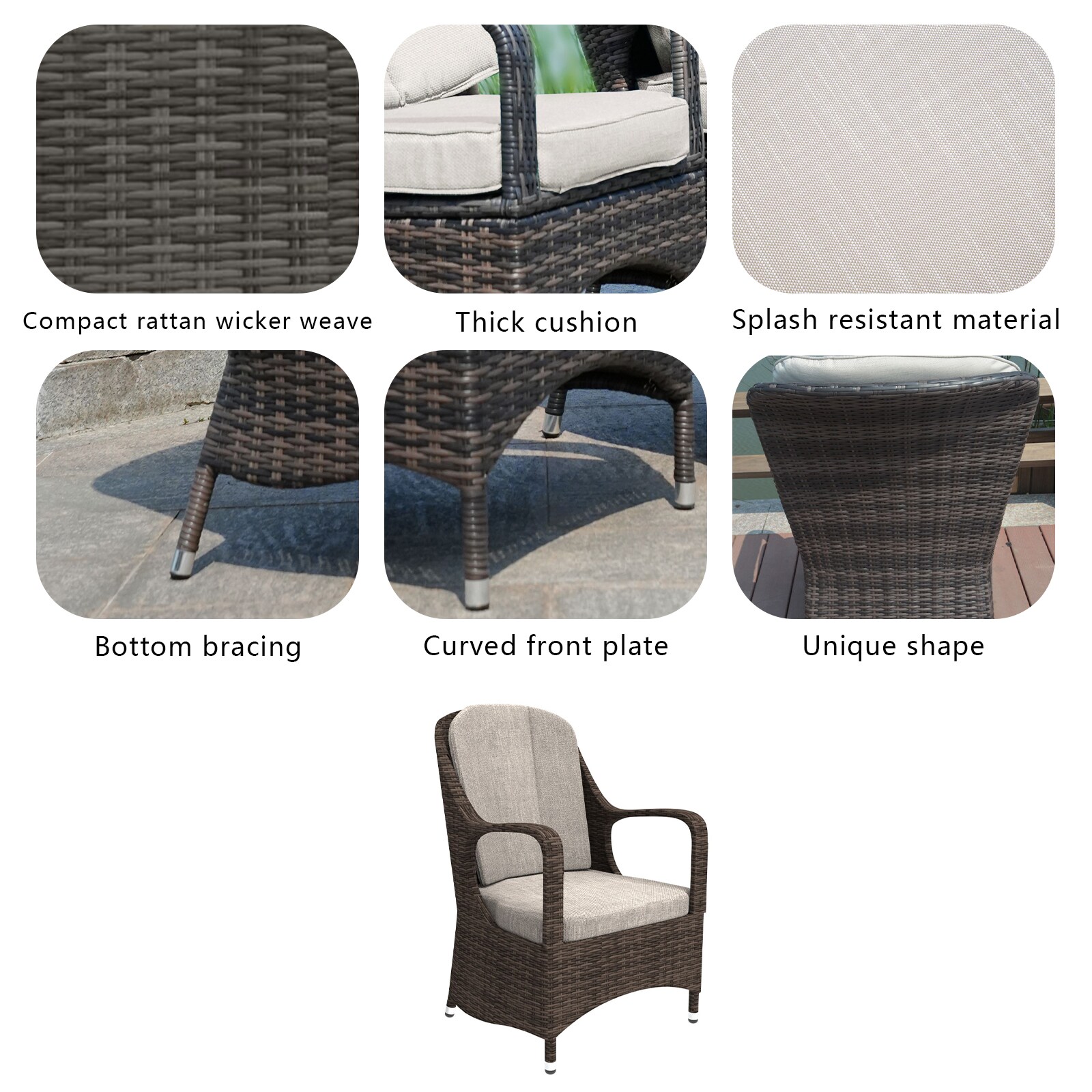 Direct Wicker DWG-1106R-BR Patio-Dining-Sets - View #12