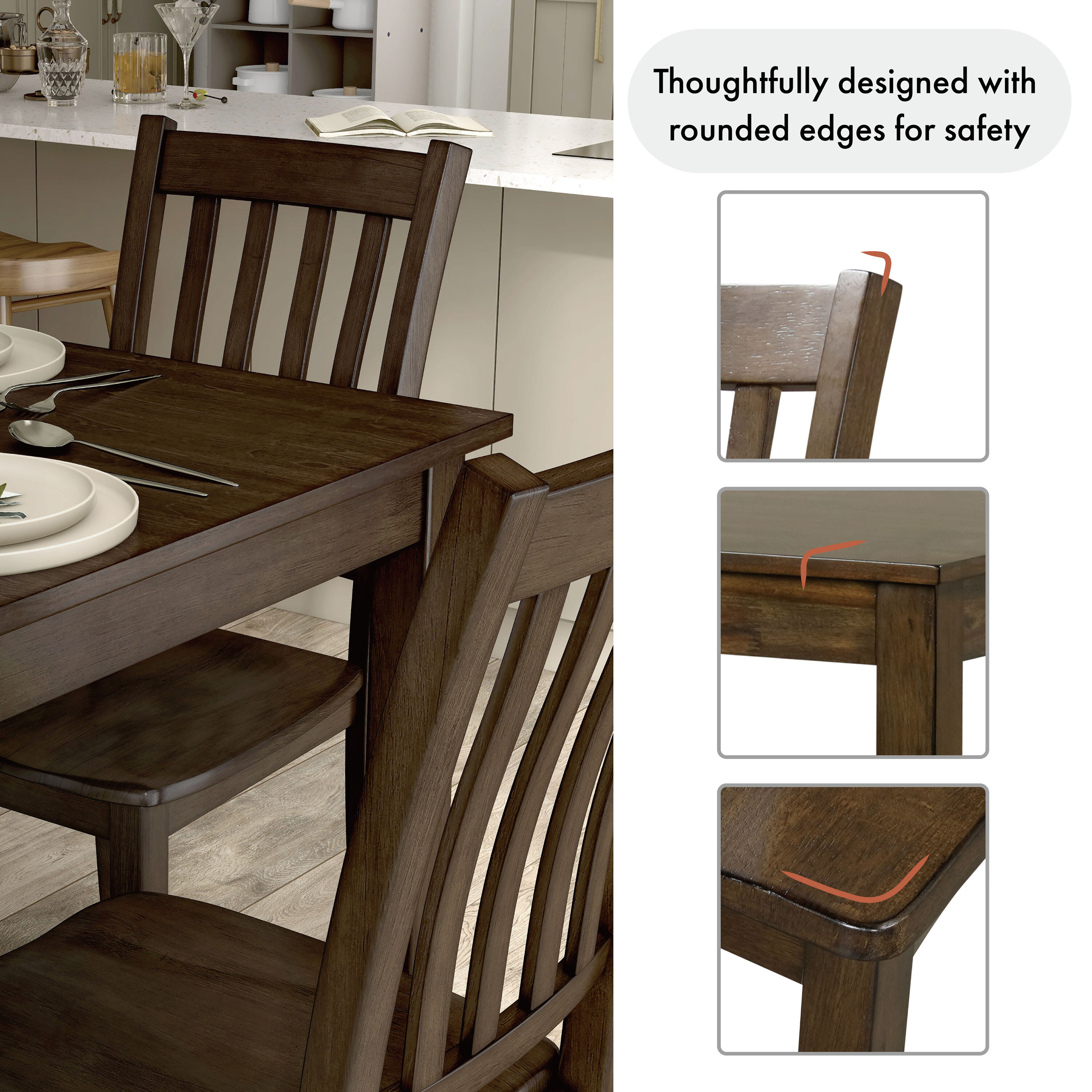 Furniture of America EC-3583WN-T-5PK Dining-Sets - View #16