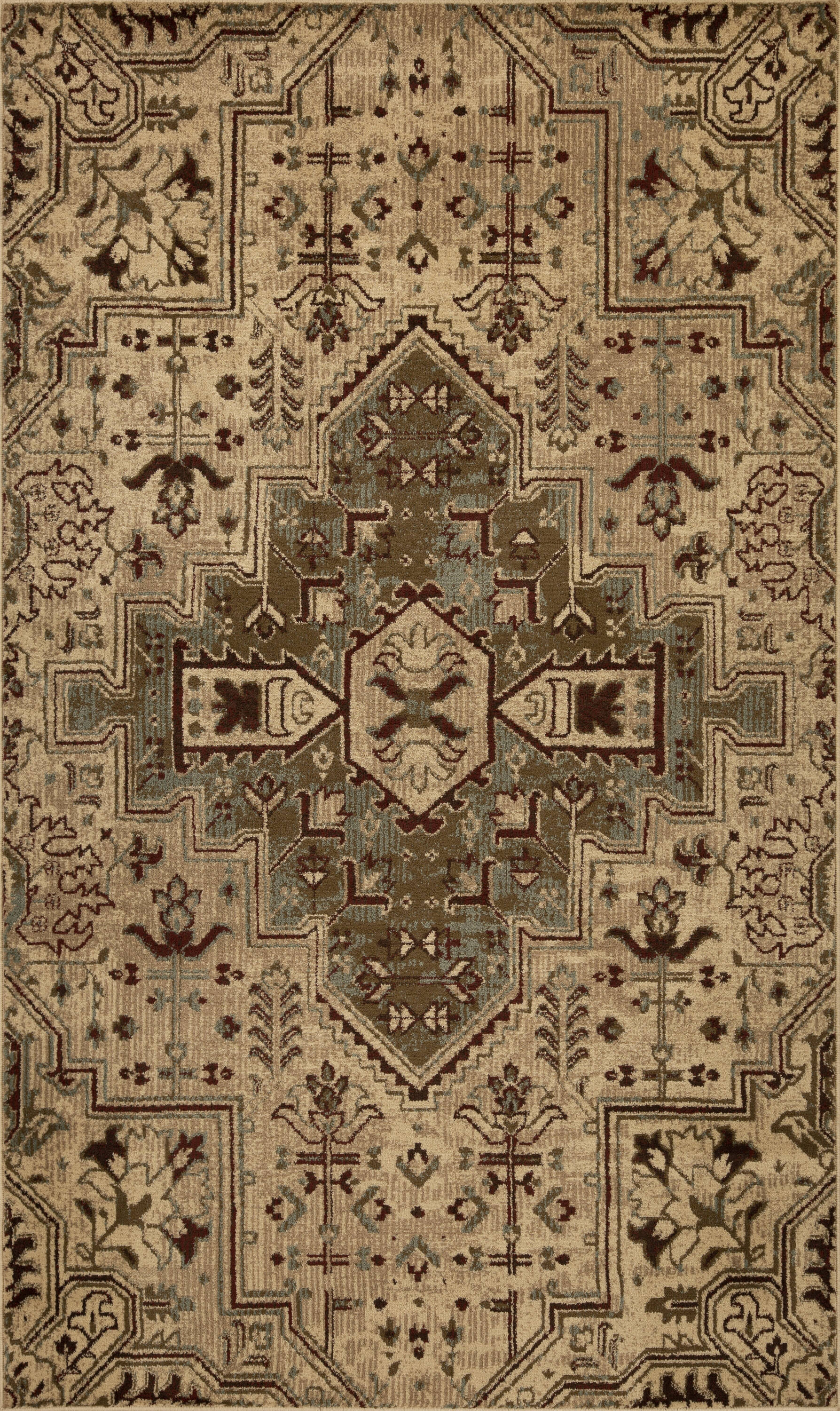Everyday Woven EVE937453X78 5 x 7 (ft) Polypropylene Natural Rectangular Indoor Tribal Lodge Area rug