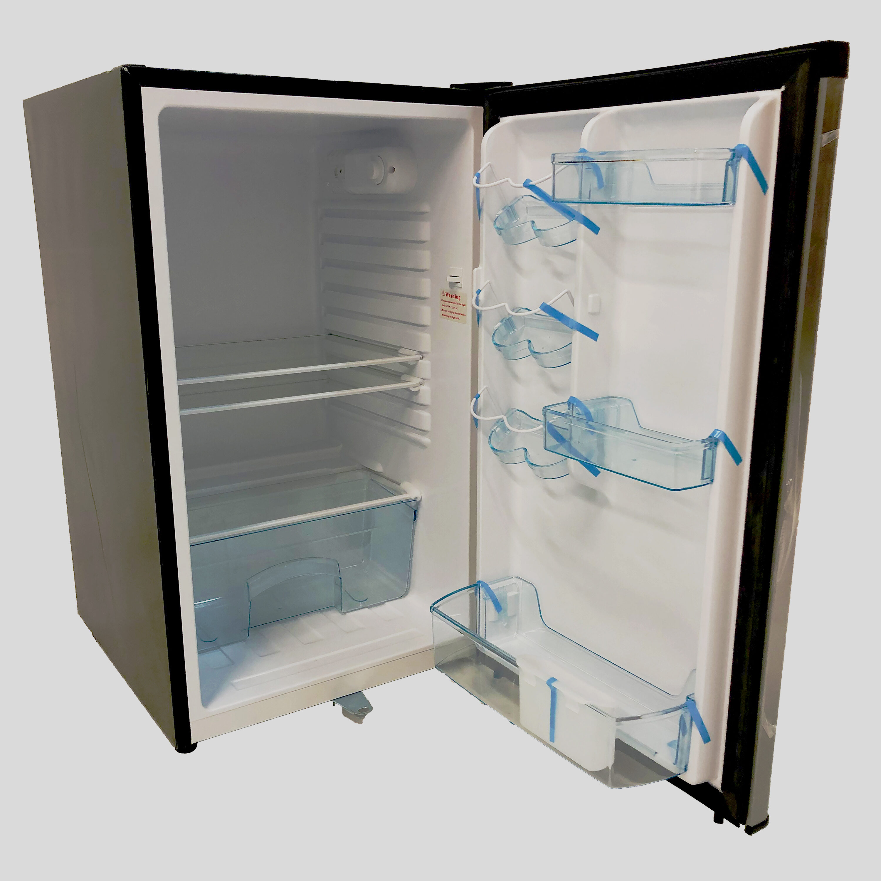 Compact Black and Stainless Steel 4.4 Cu. Ft. Energy Star Refrigerator