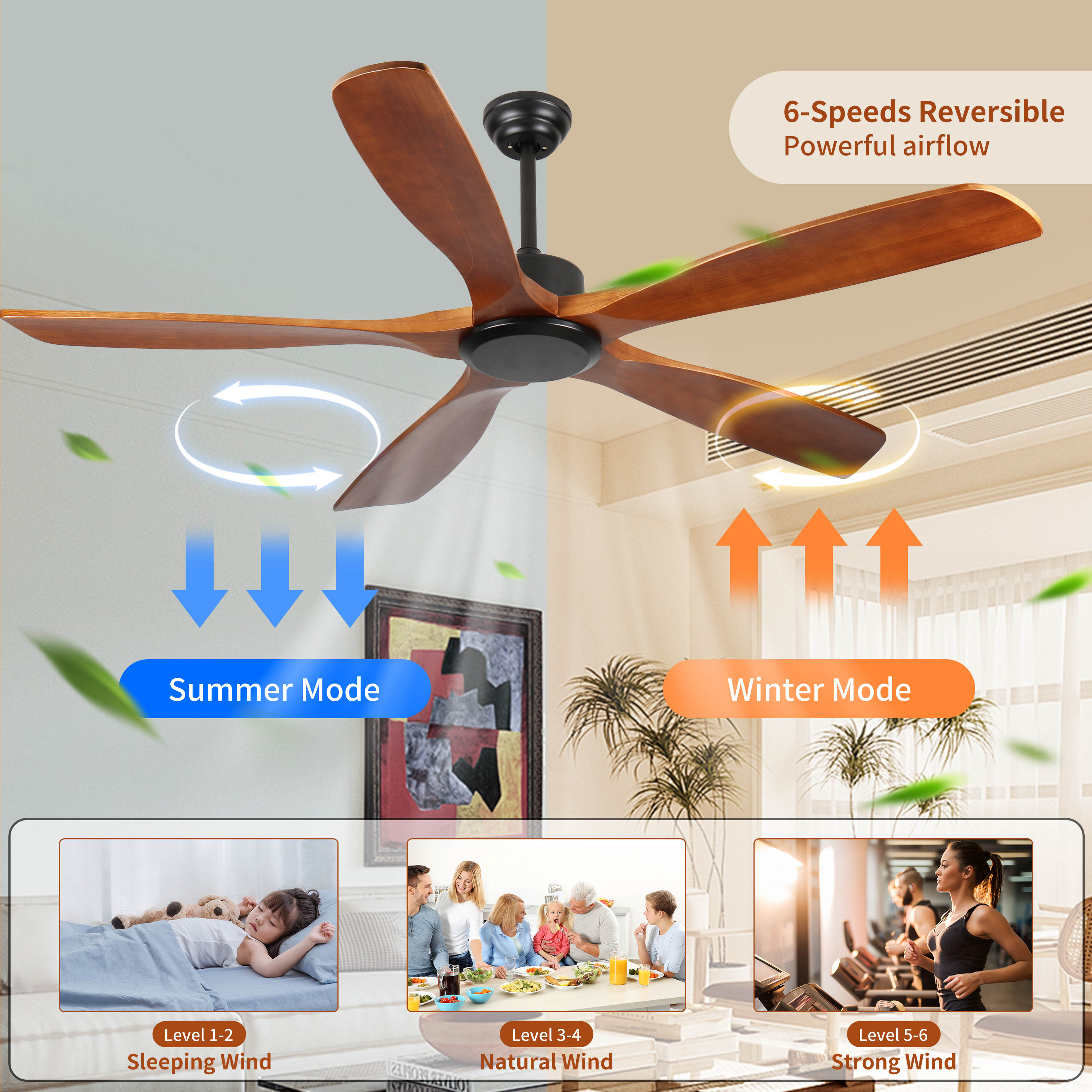 YOTOO 60NW-04598WH-NL Ceiling-Fans - View #4
