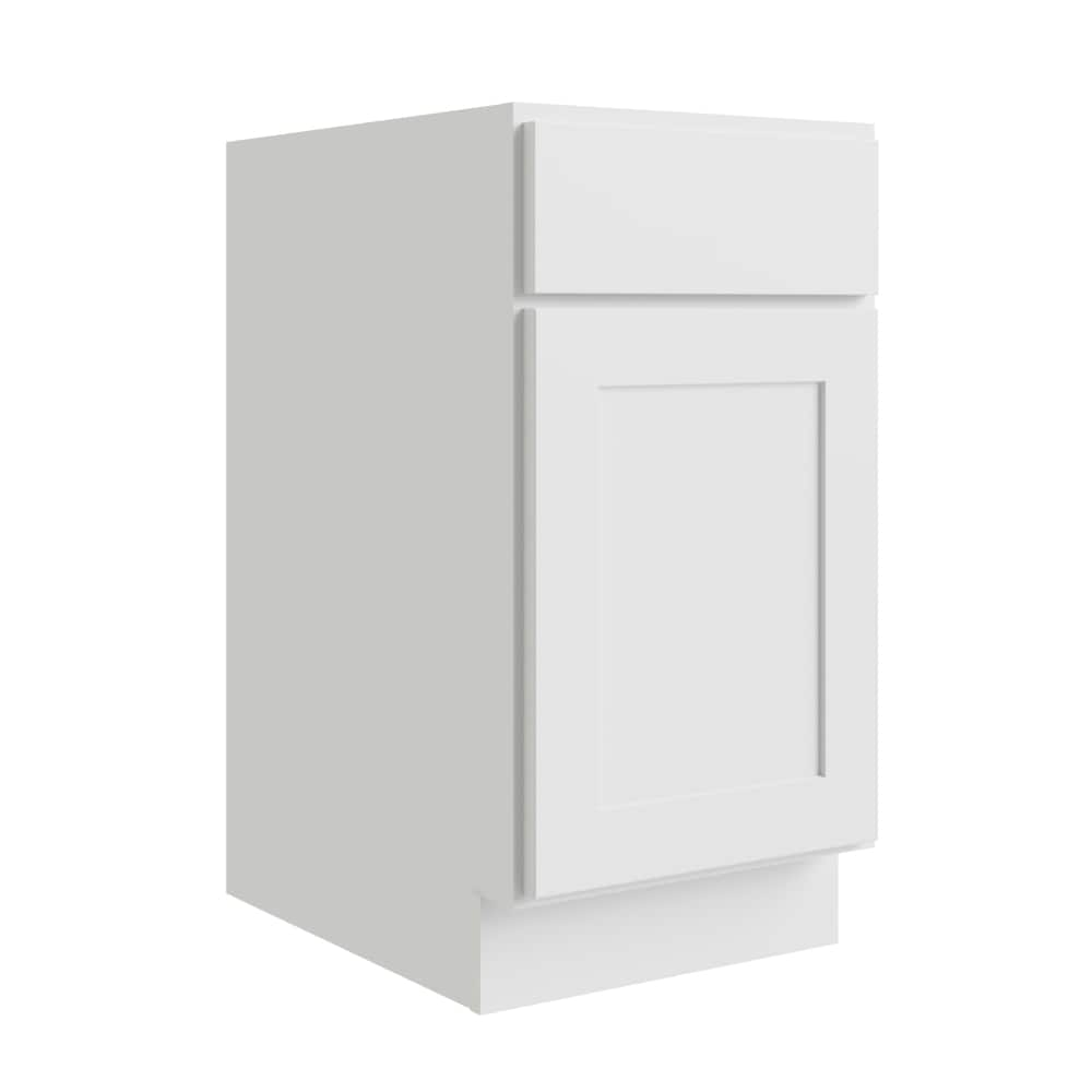 RELIABILT L10-B15R Parkstone 15-in W x 34.5-in H x 24-in D White Base Fully assembled Plywood Cabinet (Flat Panel Shaker)