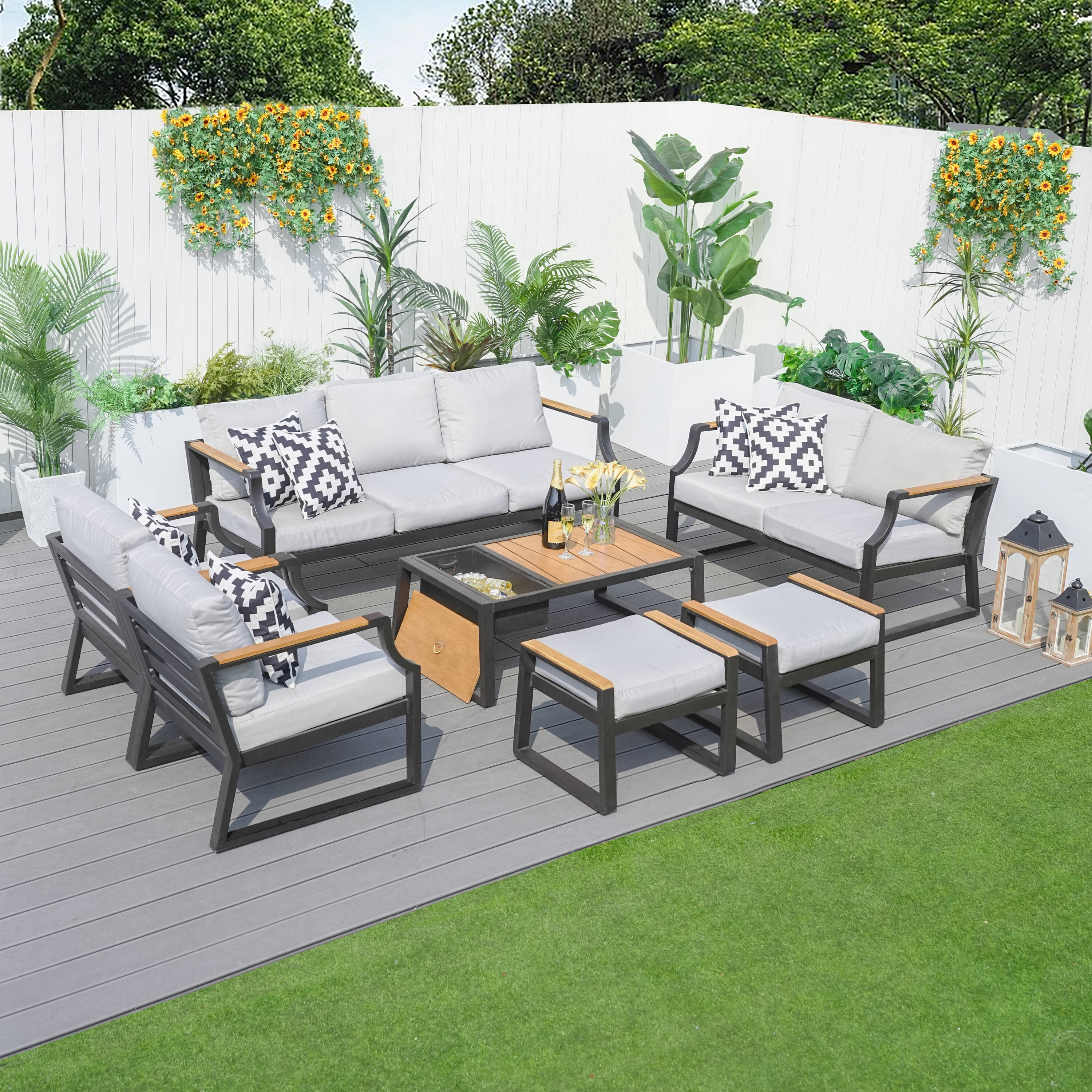 Direct Wicker DWS-2101-BK Patio-Conversation-Sets - View #2