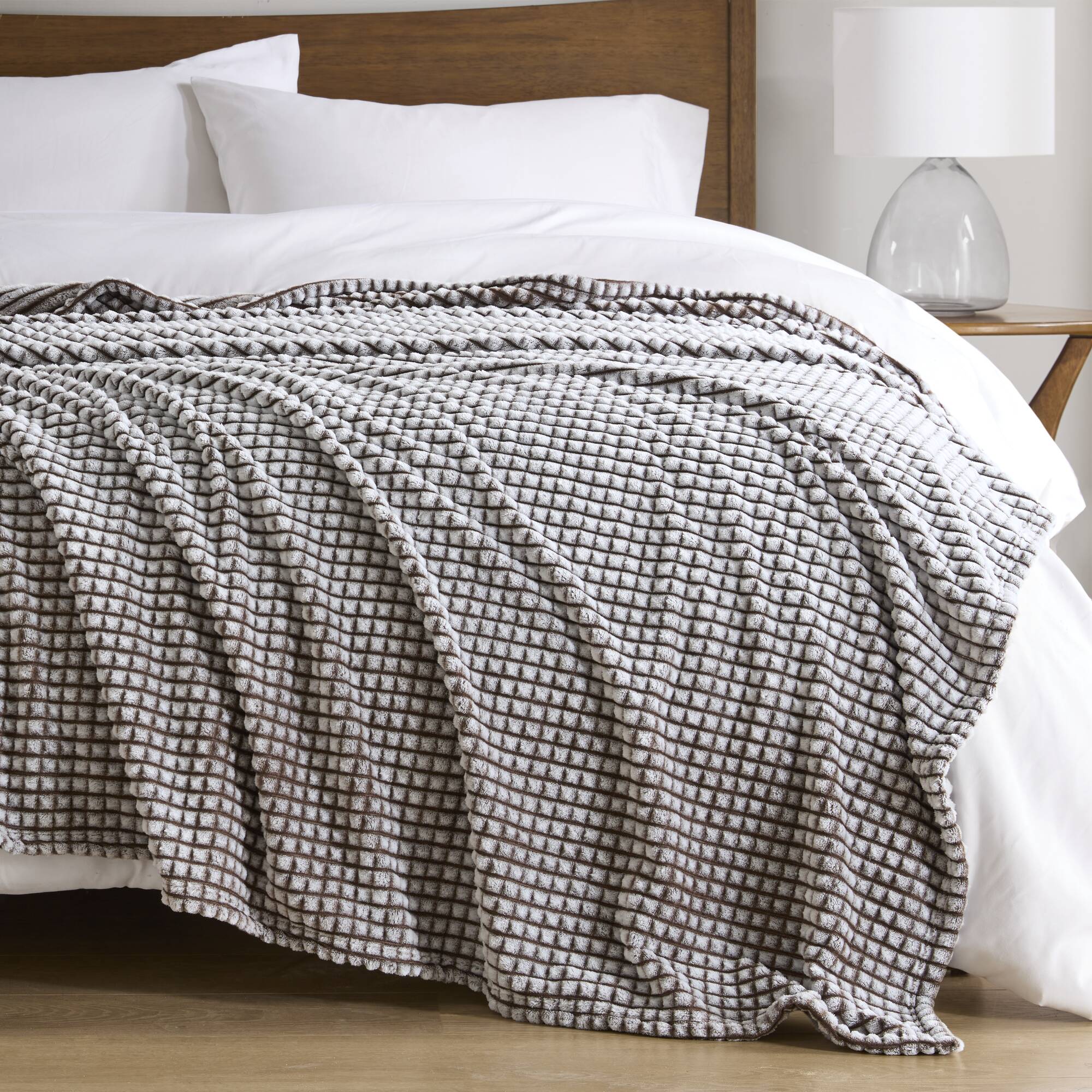 Madison Park MP51-8425 Brown 108-in x 90-in Polyester Blanket