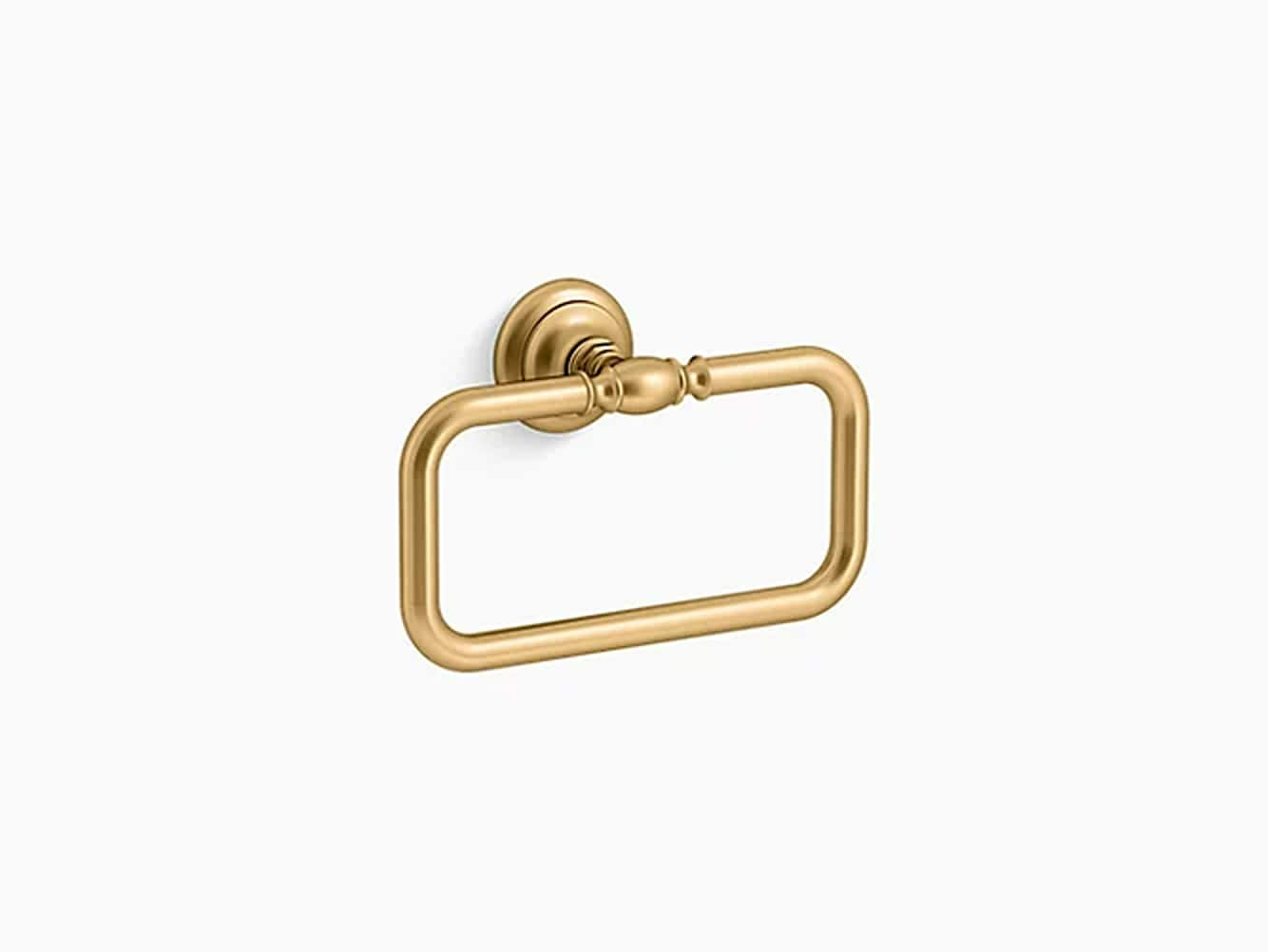 KOHLER Avail Vibrant Brushed Moderne Brass Wall Mount Single Towel Ring in  the Towel Rings department at