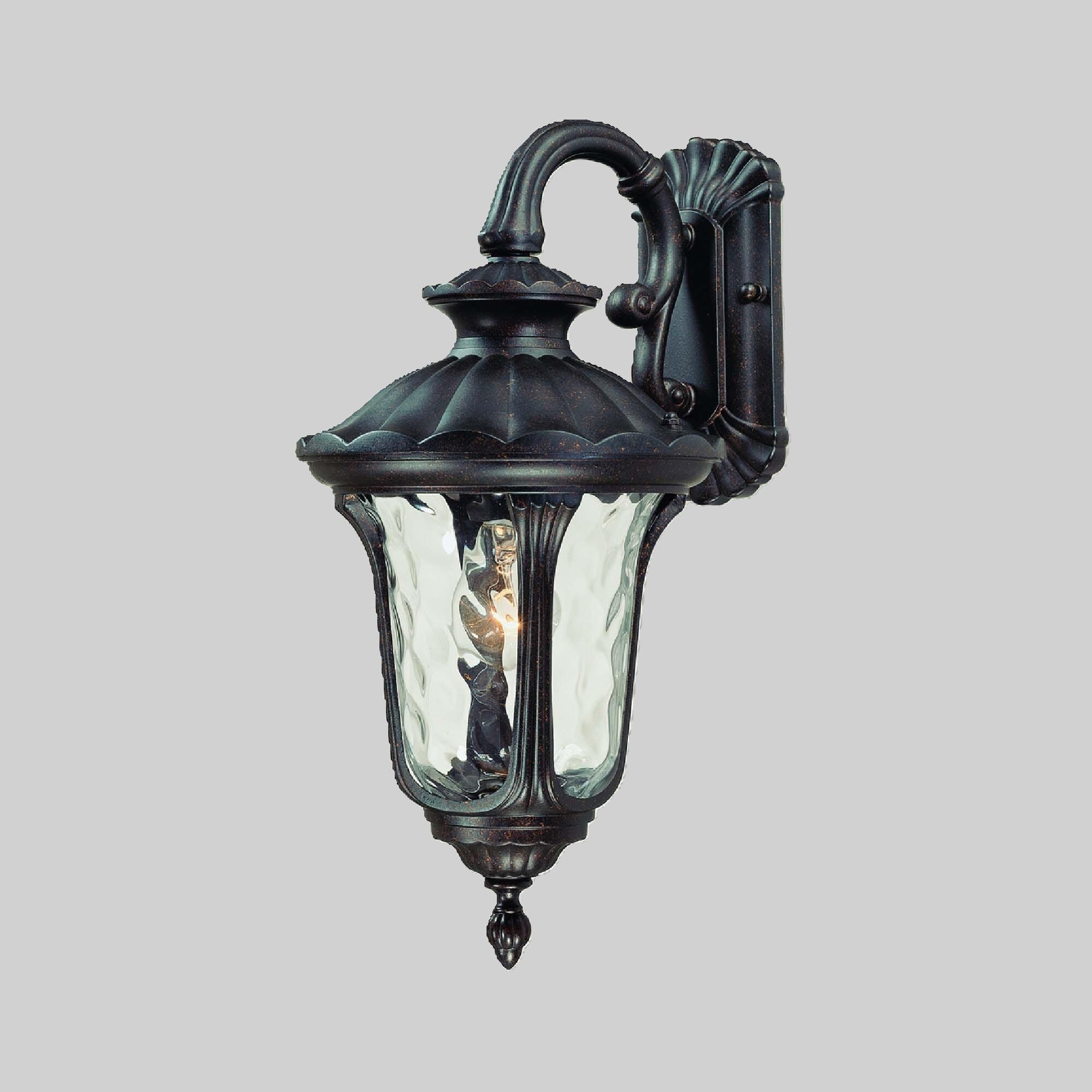 Tavira Antique Bronze Outdoor Wall Sconce with Clear Glass