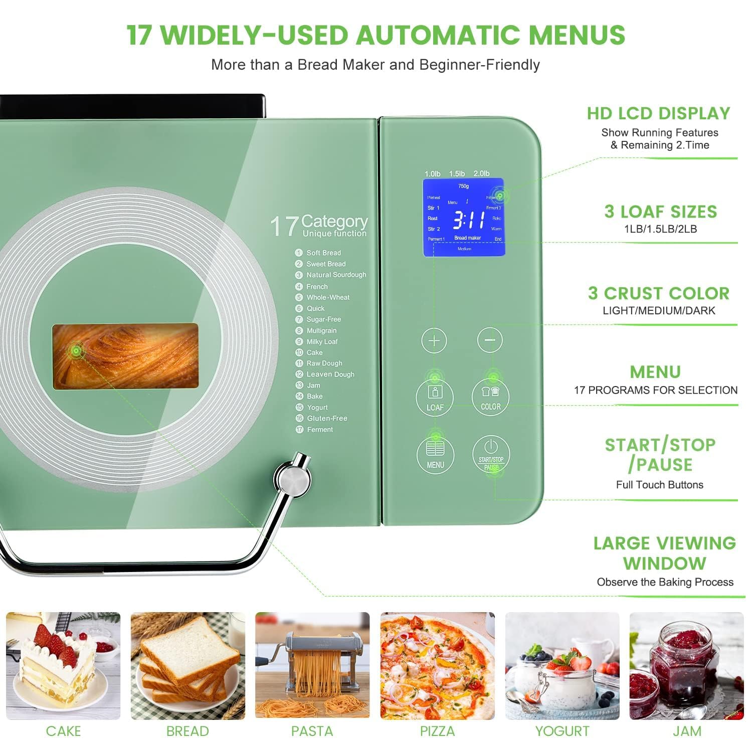 Aoibox LABPL4GT Bread-Makers - View #2