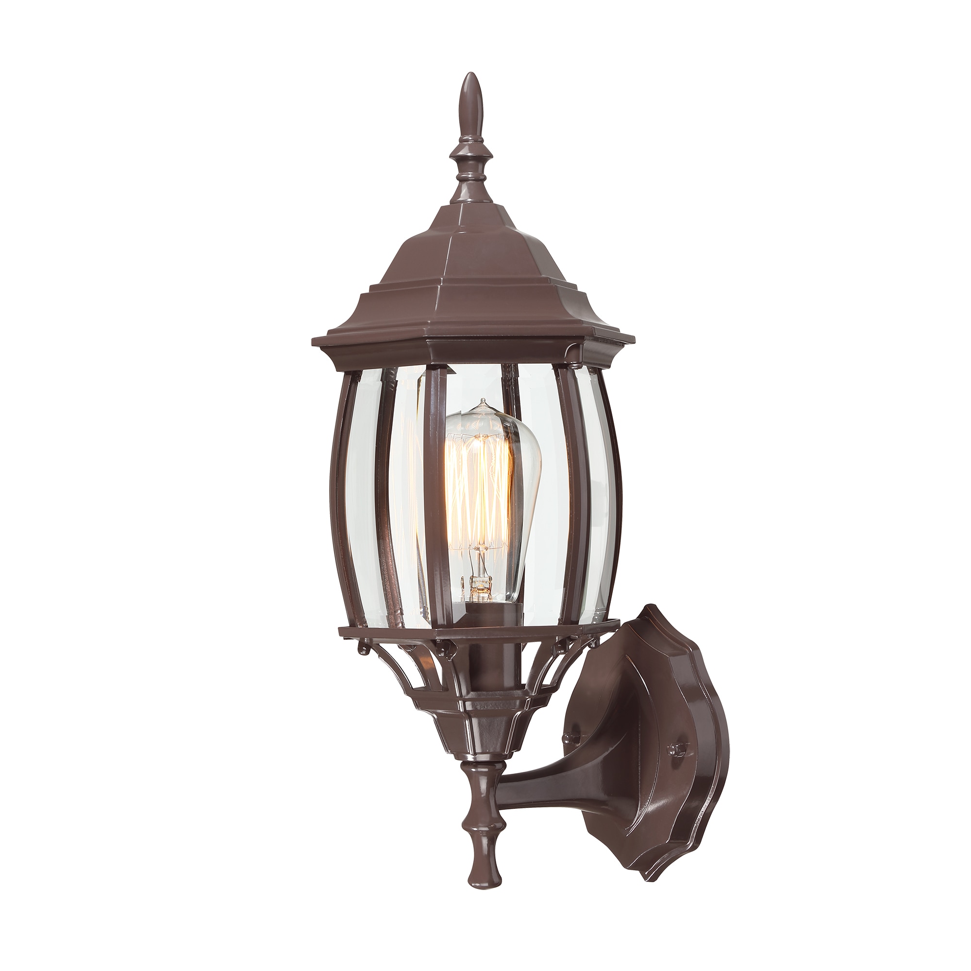 Hukoro FL14491-WL-BZ 1 -Light 17-in H Matte Bronze Hardwired Outdoor Wall Light
