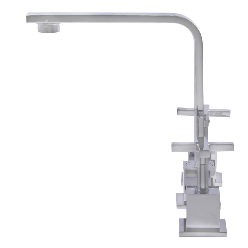 Chrome Modern Widespread 2-Handle Bathroom Faucet
