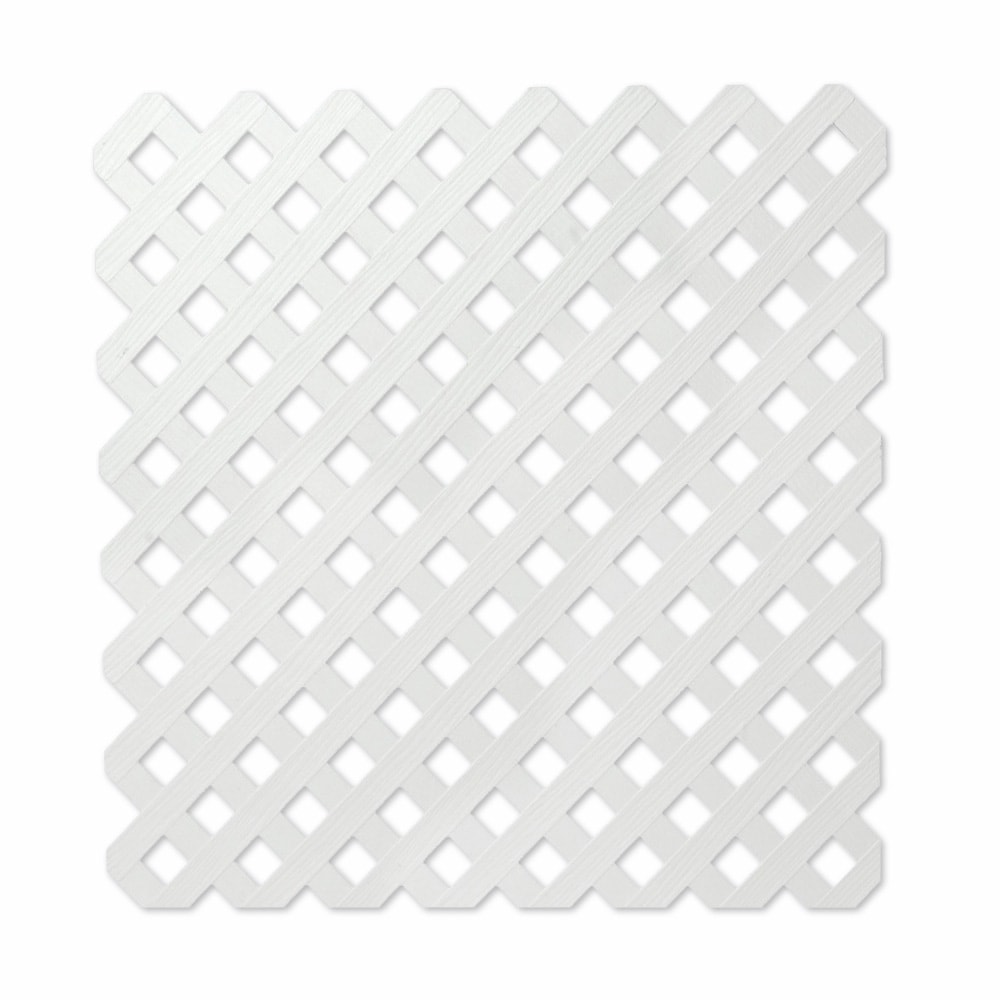 Deckorators 1/8-in x 48-in x 8-ft White Plastic Privacy Lattice in the ...