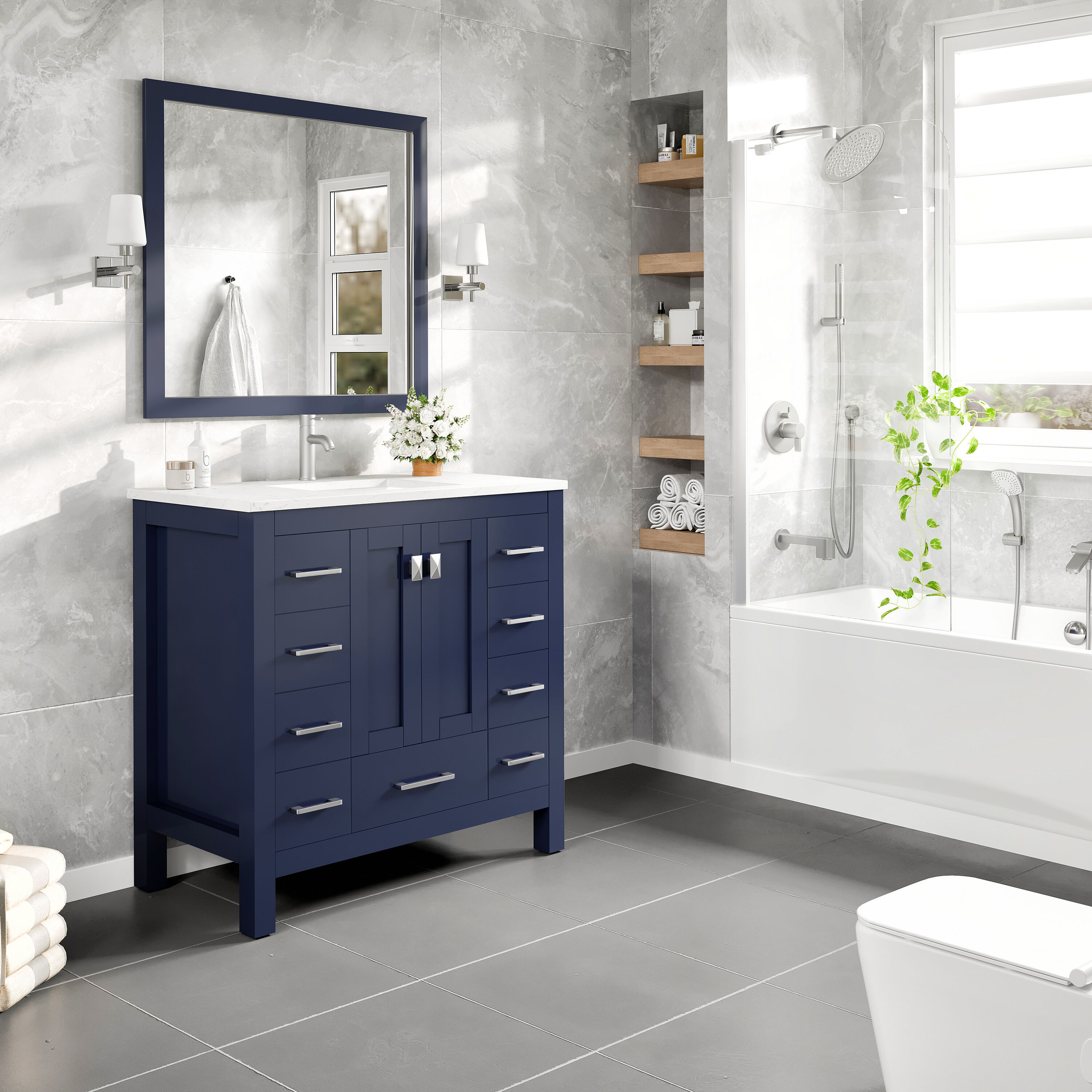 Eviva EVVN411-36X18BQ Bath-Vanity-Combo - View #7