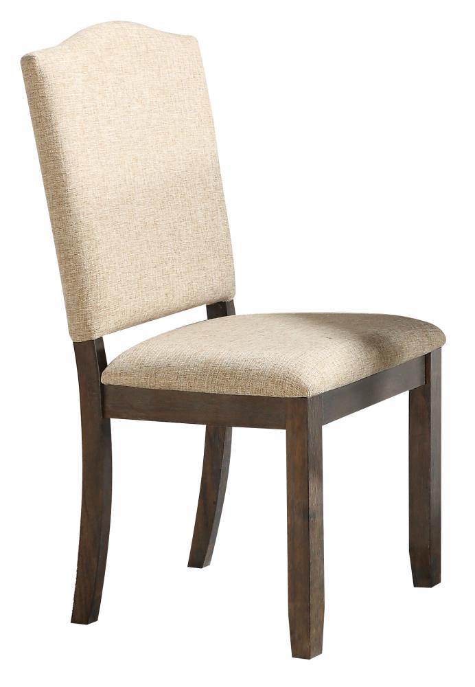 ACME FURNITURE 62327 2 Leilani Vintage Tan Fabric and Walnut Accent Chair