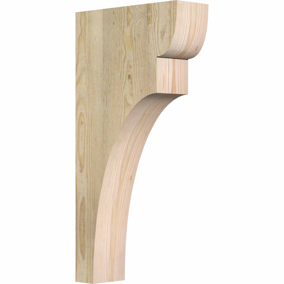Ekena Millwork COR04X12X24YOR00RDF 4-in x 12-in x 24-in Yorktown Unfinished Douglas fir Wood Paintable/Stainable Corbel