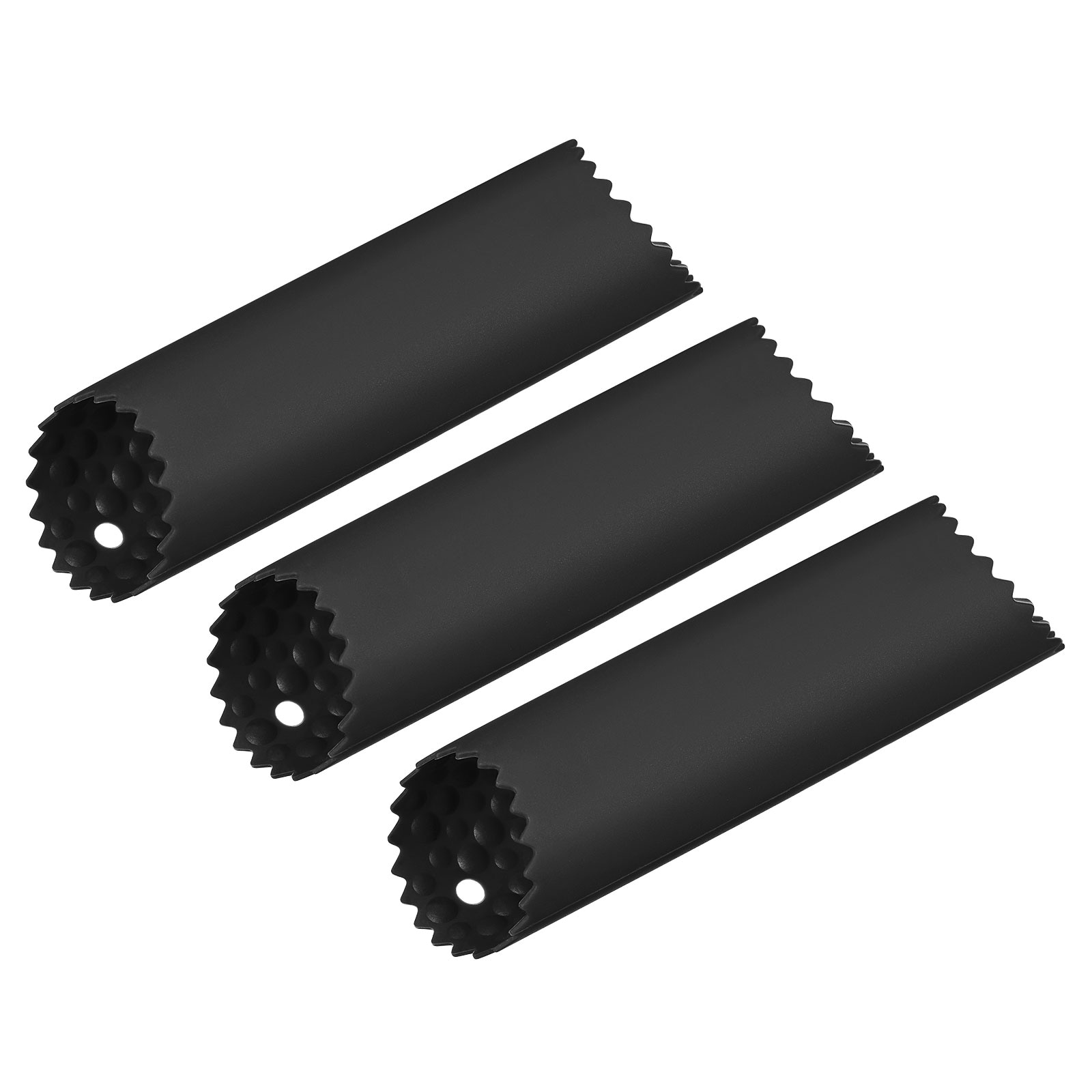 Unique Bargains 3pcs Garlic Peeler Silicone Garlic Roller Tube Vegetable Skin Remover for Kitchen Peeling Tool Supplies Black