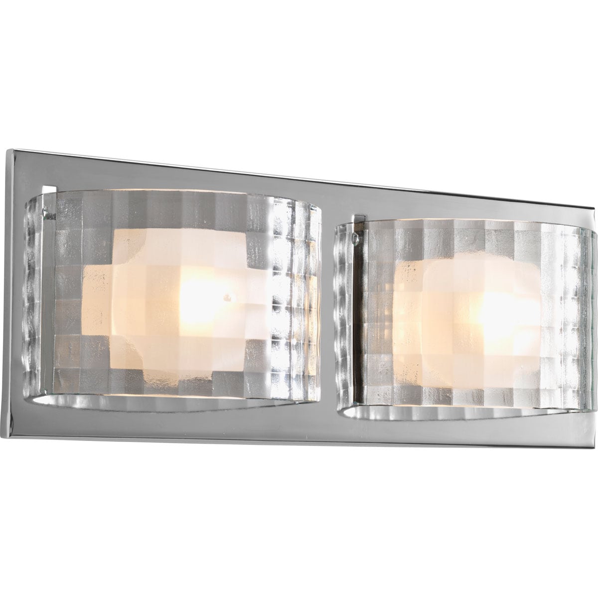Progress Lighting P2824-15WB Cliche 2-Light Polished Chrome Modern/Contemporary Vanity Light